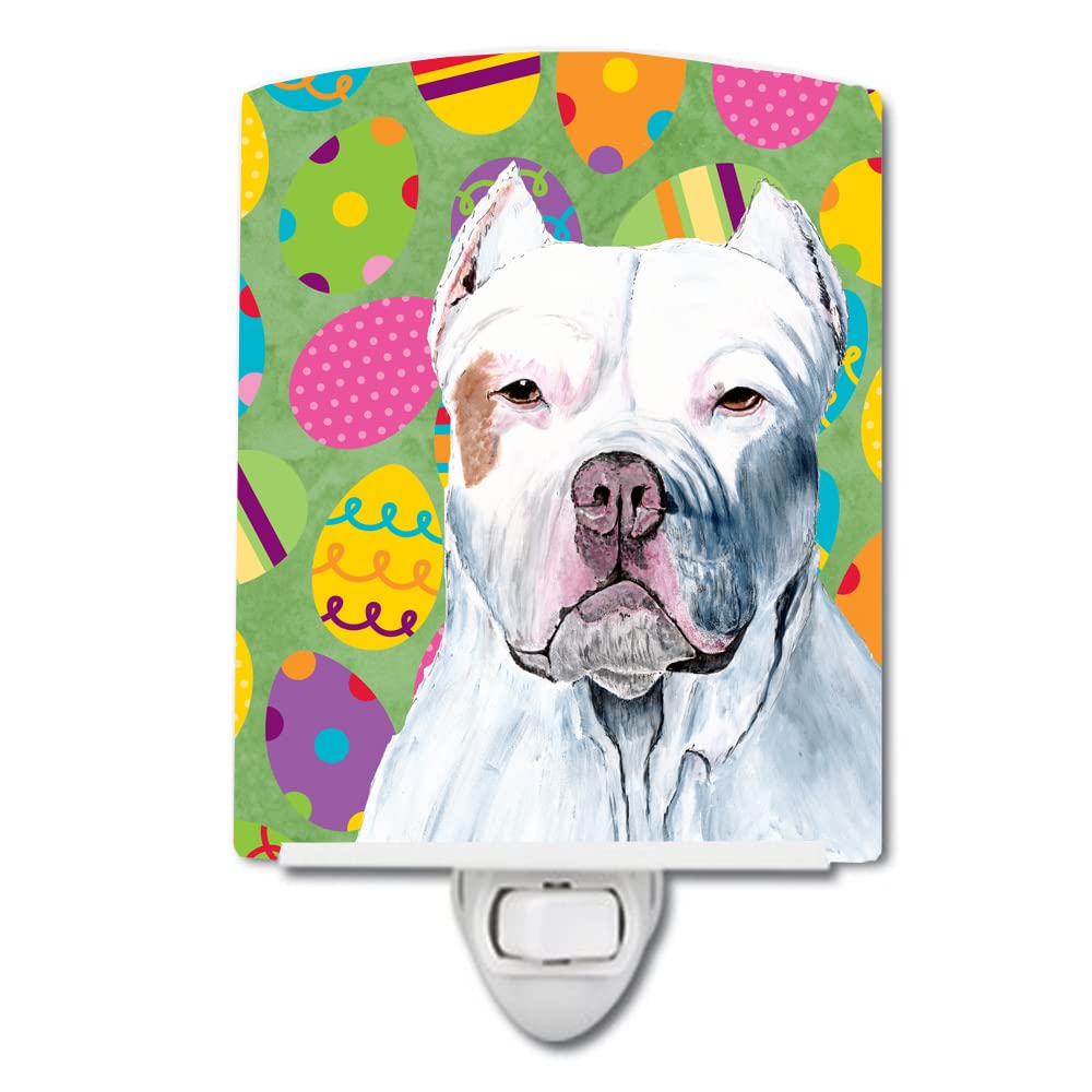 Carolines Treasures Ceramic Night Light, Pit Bull Design, UL-Certified, 6x4x3in, Multicolor, Model SC9461CNL
