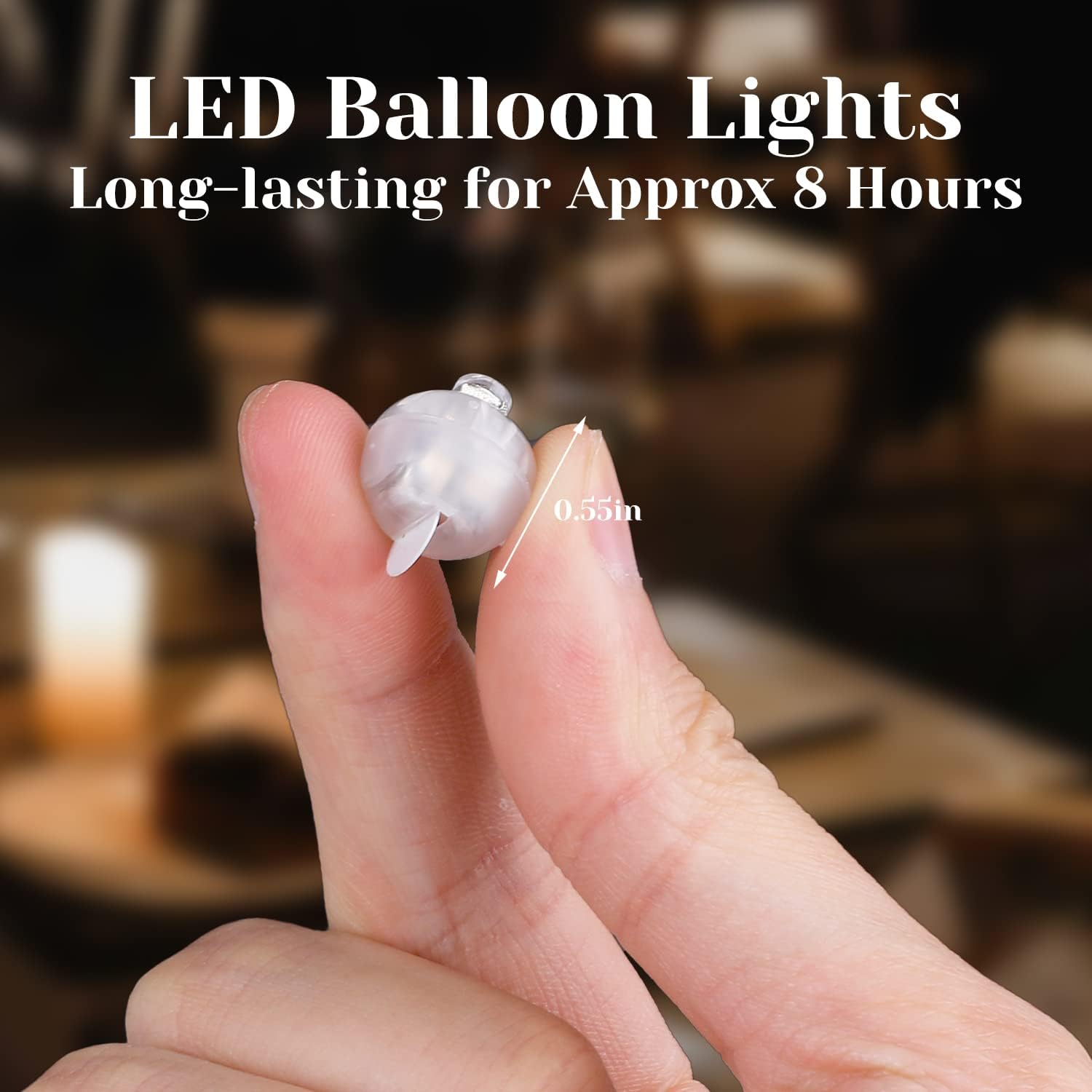LOKIPA Mini LED Balloon Lights - 50PCS Waterproof Warm White Tiny Lights for Lanterns, Eggs, & Party Decor - Model JUNIOO-US-EE151S1P1