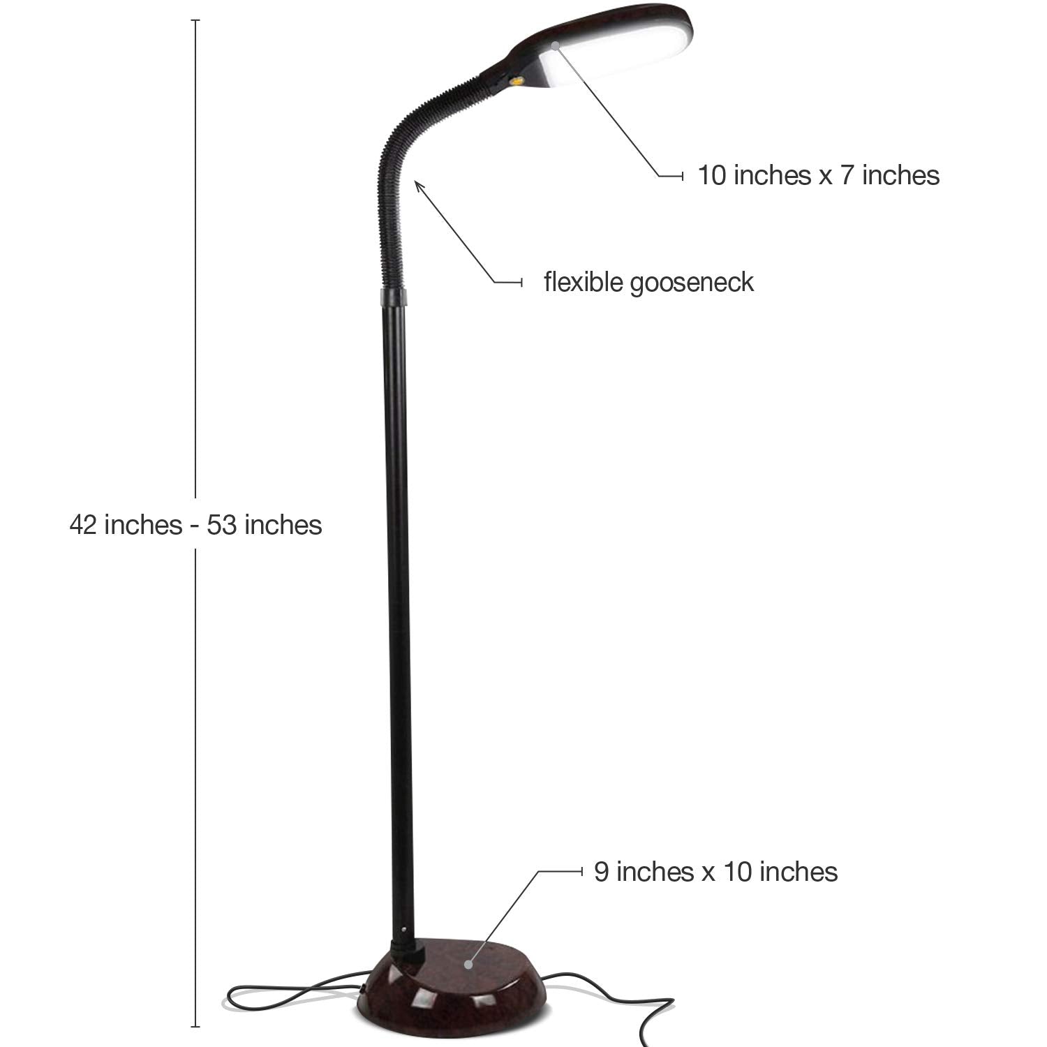 Brightech Litespan - Bright Led Floor Reading Lamp For Over Chair Crafts And Reading, Estheticians' Light For Lash Extensions, A