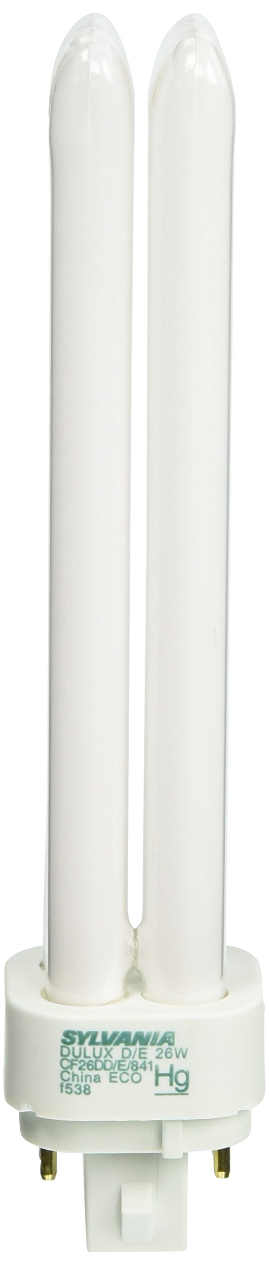 Sylvania 20669 Compact Fluorescent 4 Pin Double Tube 4100K, 26-Watt