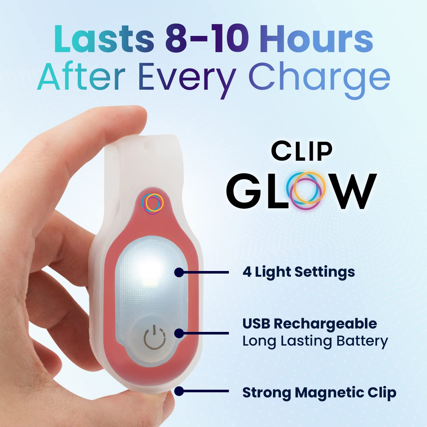 Clipglow Nurse Light Clip On Nursing Night Shift Light, Bright, Lightweight Magnetic, Portable, USB Rechargeable Flashlight for