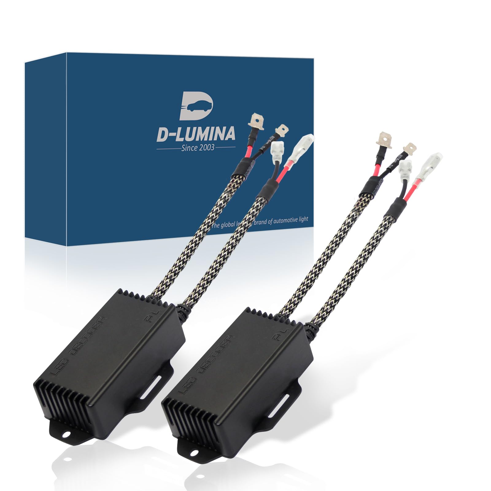 D-Lumina H1 H3 Anti Flicker LED Canbus Decoder, Resistor Decoders Error Free, Computer Warning Canceller Capacitors Wiring Harne