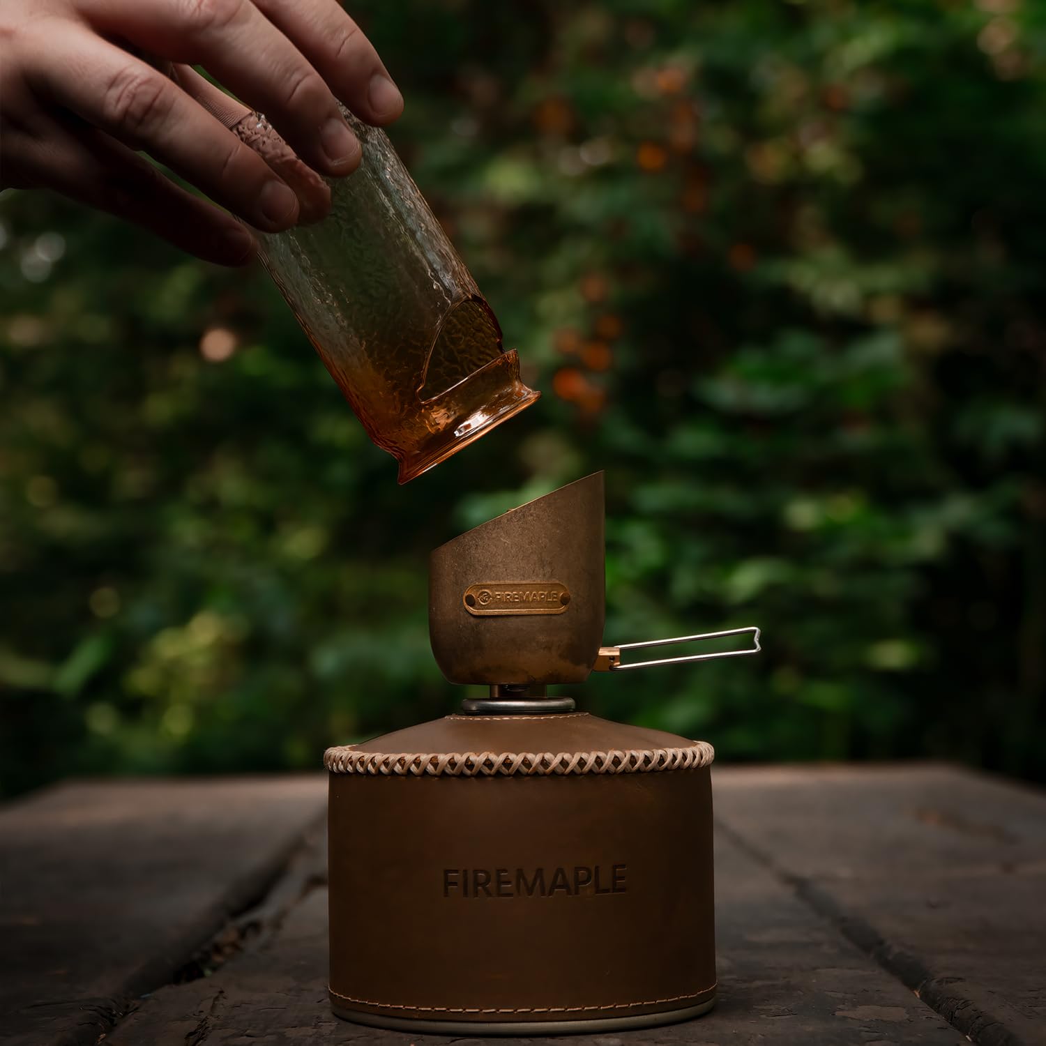 Fire-Maple Orange Gas Lantern - Copper, Propane/Isobutane, No Mantles Needed, Camping Essential