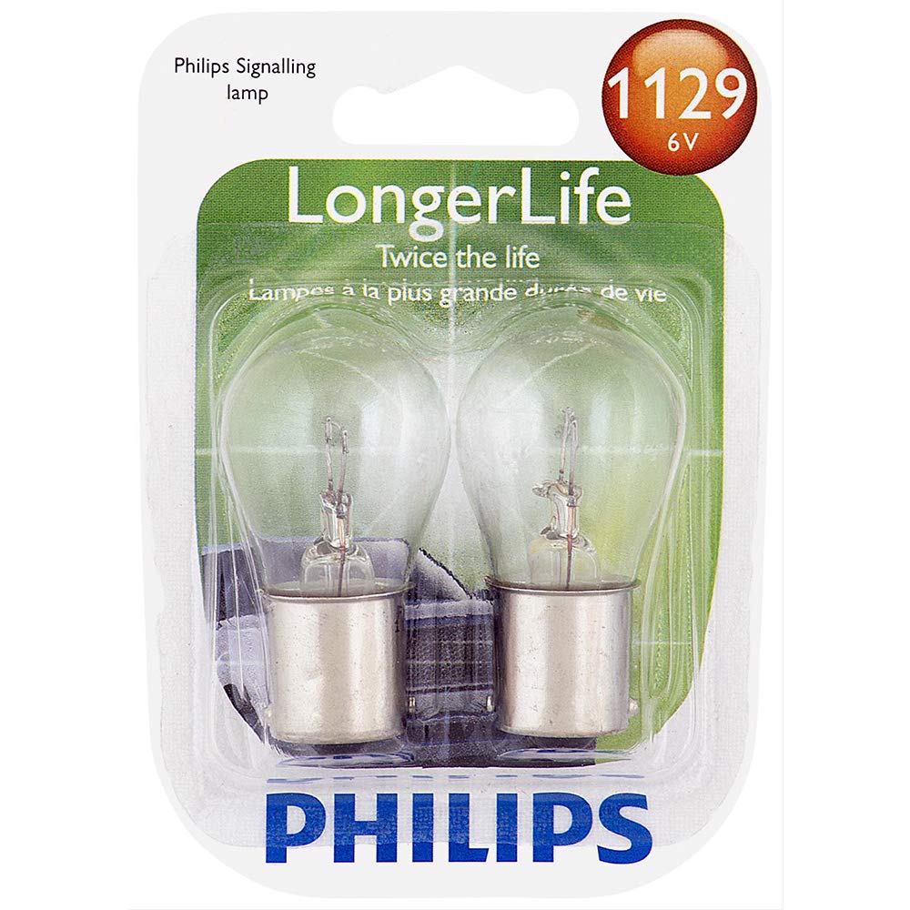 Philips 1129 LongerLife Miniature Bulb, 2 Pack