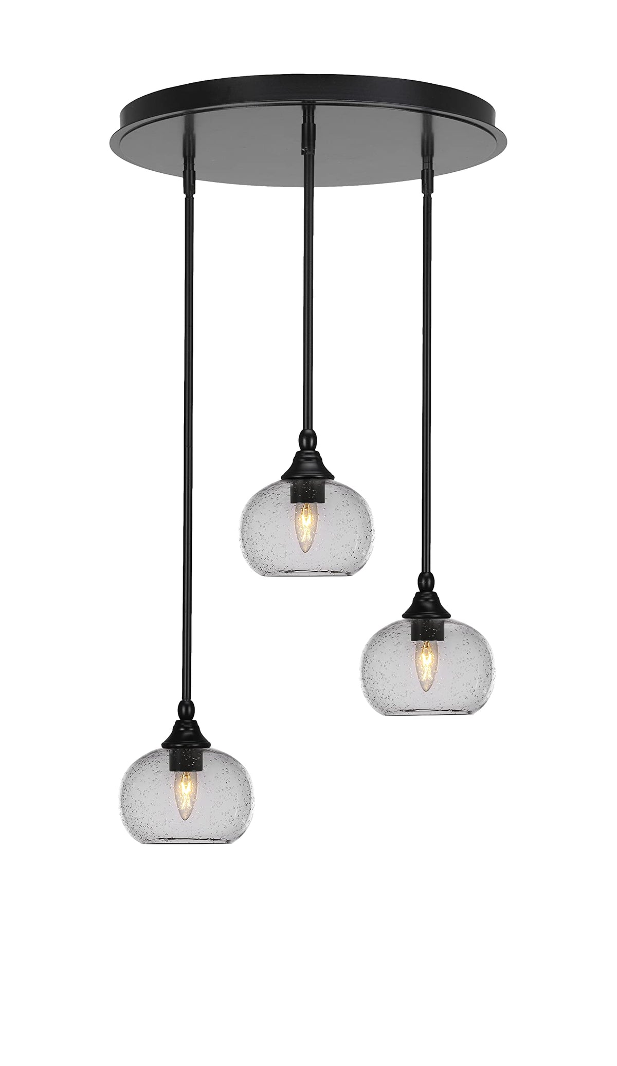 Empire 3 Light Cluster Pendalier in Matte Black Finish (2183-MB-202)