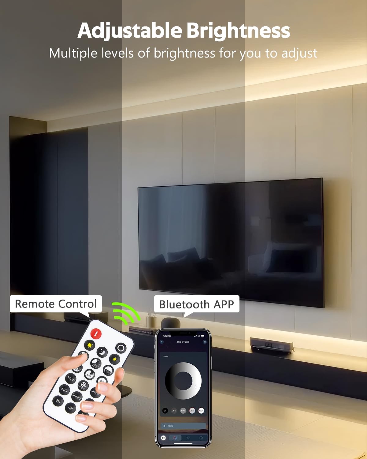 65.6Ft/Roll Cob Led Strip Lights 3000K 24V Dimmable Led Light Strip With Remote/App Cri 90+ Warm White 480Led/S Hight Density Su