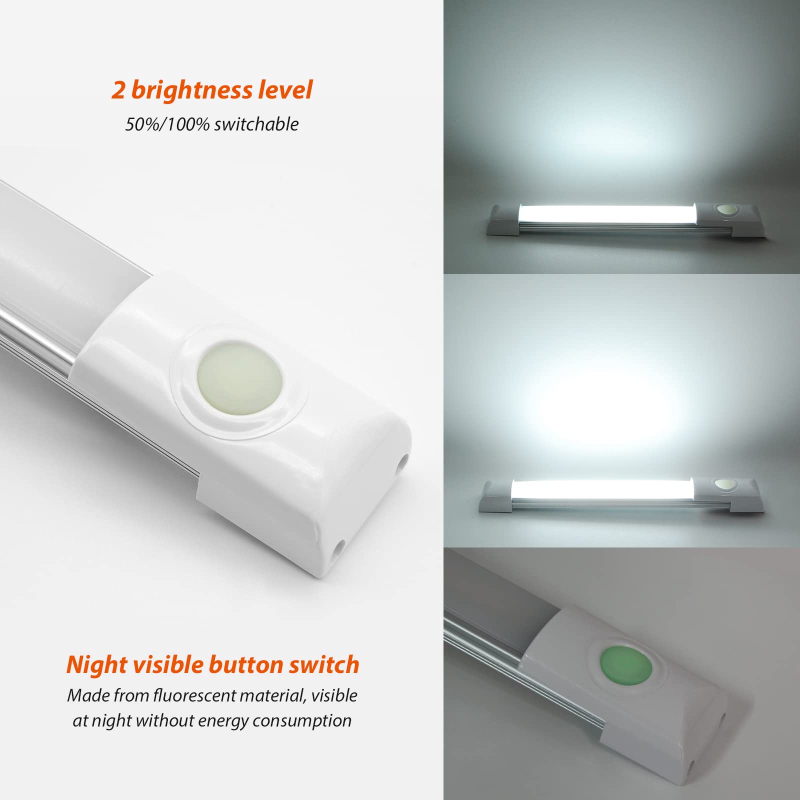 12Volt Led Rv Light Rv Vanity Light Led Strip Lights For Rv 1.3/2.6W Cool White Lighting 6 Inch