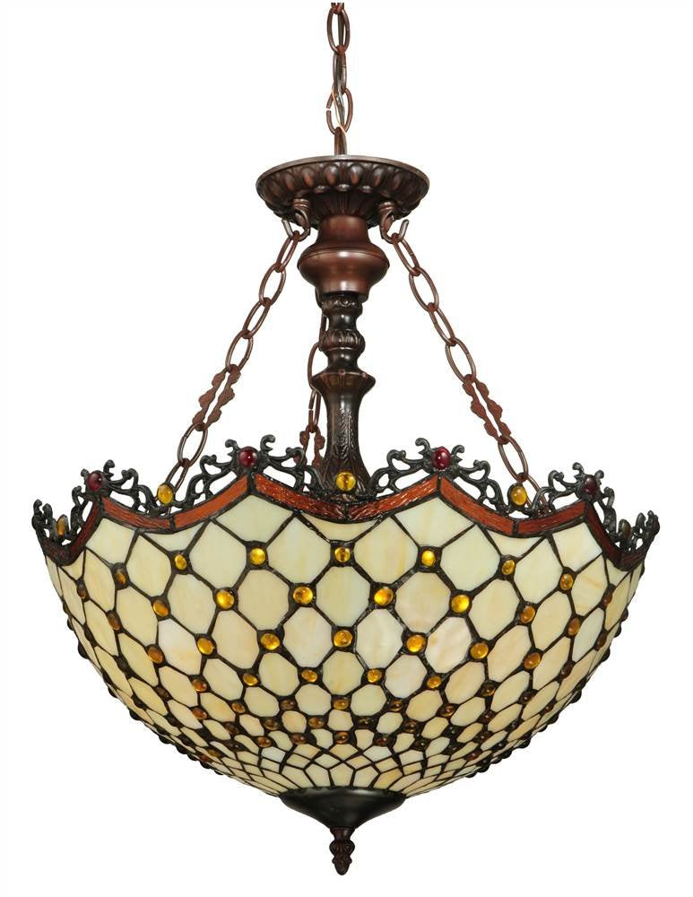 Meyda Home Indoor Decorative Lighting Accessories 18"W Diamond and Jewel Inverted Pendant