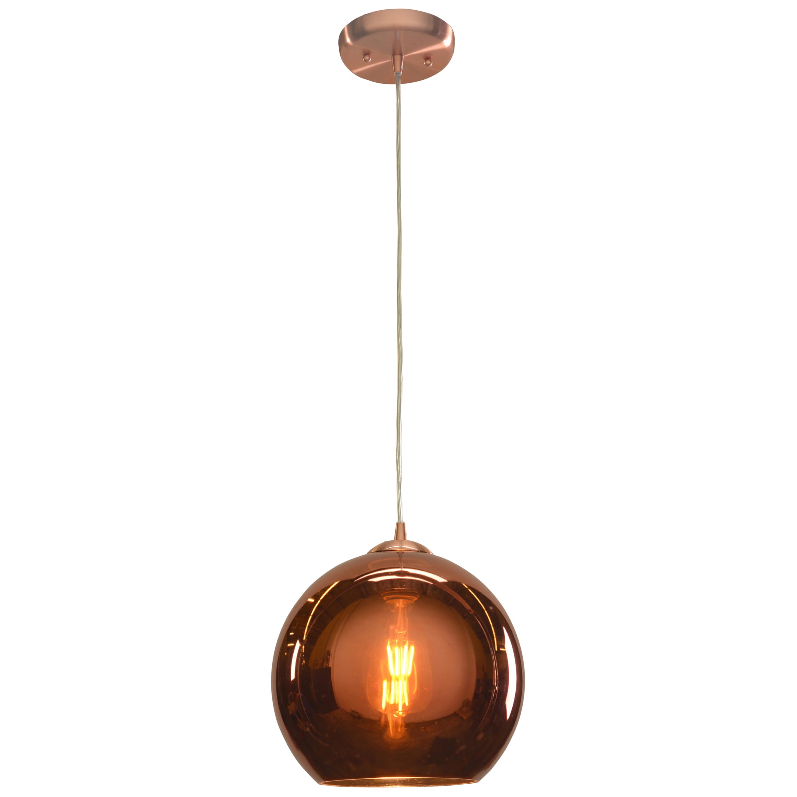 Access Lighting - HI Access 28101LEDDLP-BCP/CP Contemporary Modern LED Pendant from Glow Collection Finish, Brushed Copper