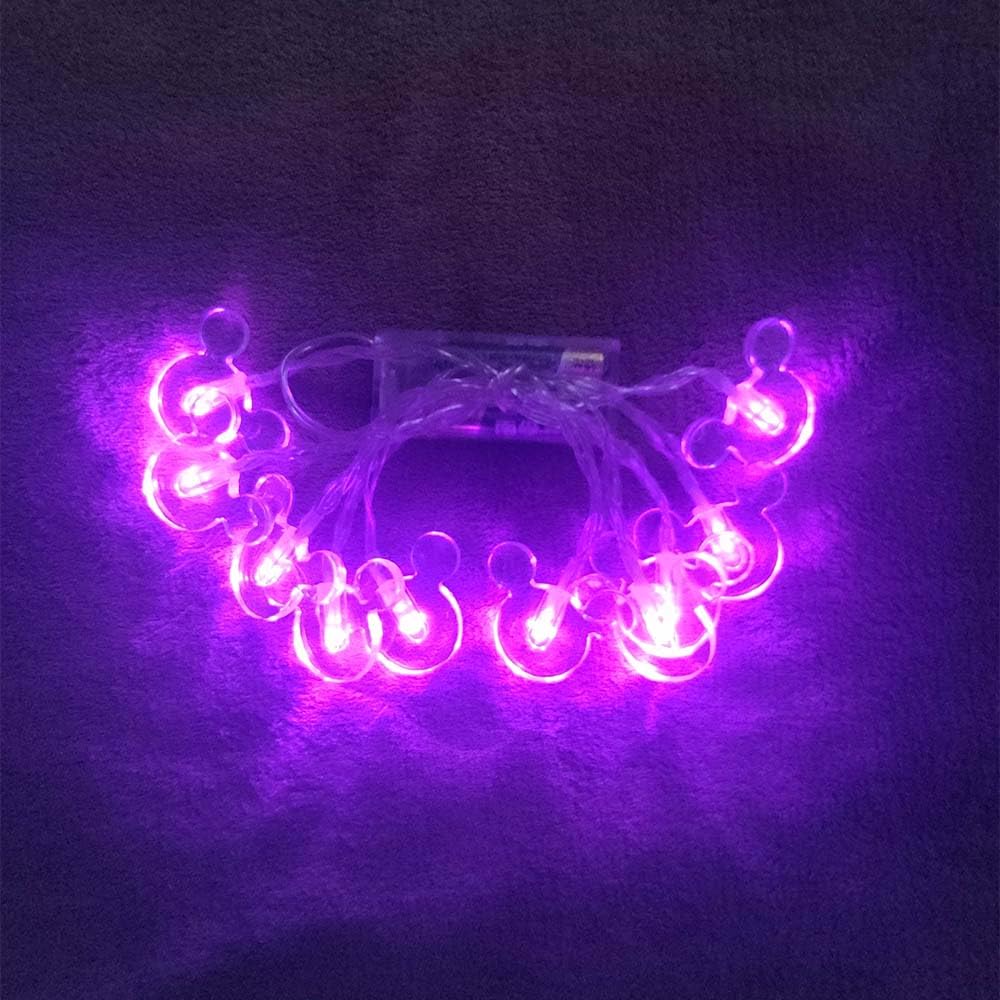 Penfly 1.65M 10Leds Decorative Cartoon Animal Mouse Night Mood Light Romantic Lamp For Home Indoor Bedroom Party Festival Décor (Purple)