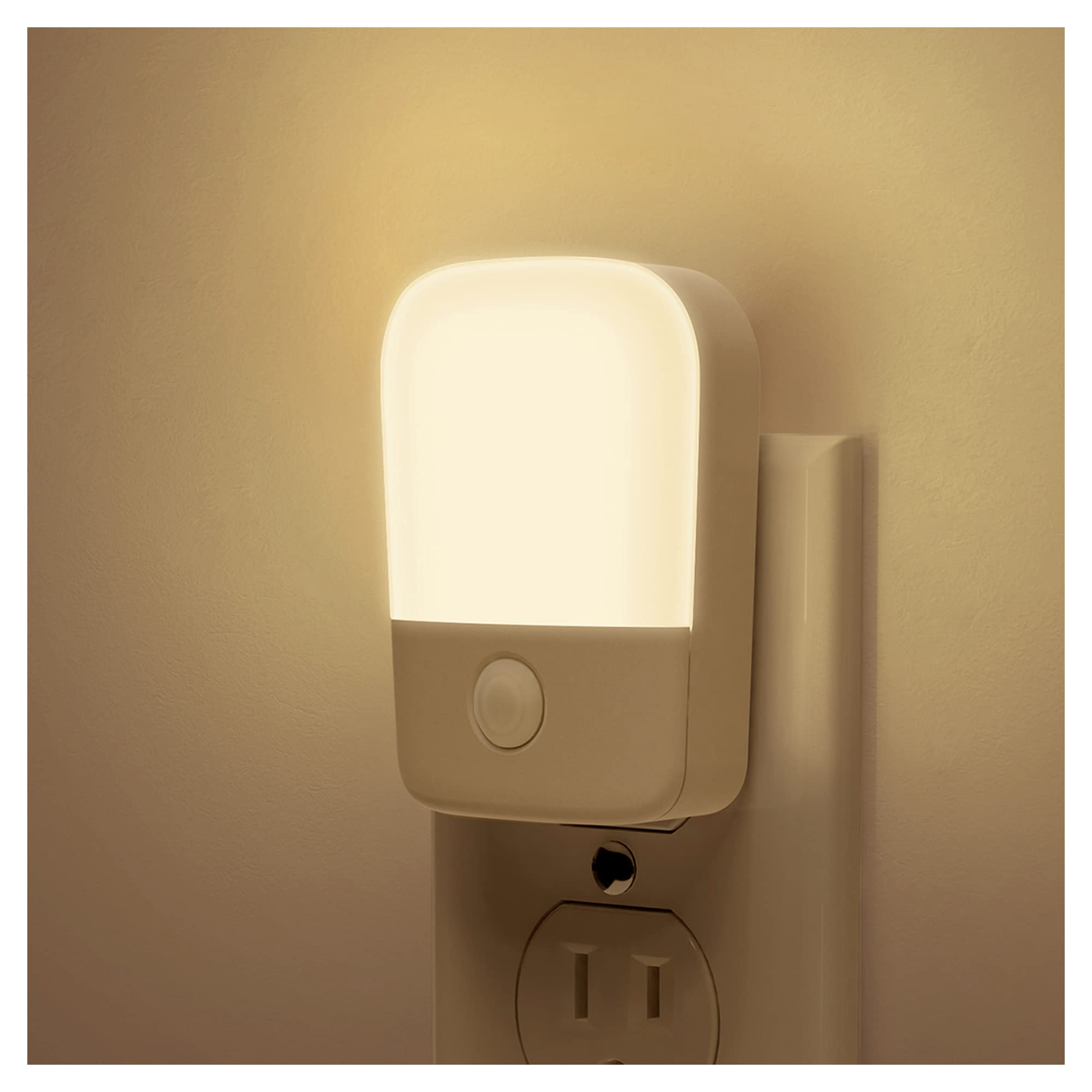 Specmsky Night Lights Plug Into Wall, Bright Night Light With Dusk To Dawn Sensor, 3000K Warm White Adjustable Brightness Led Nite Lights For Kids, Nursery, Pet, Bedroom Hallway Kitchen, 2 Pack