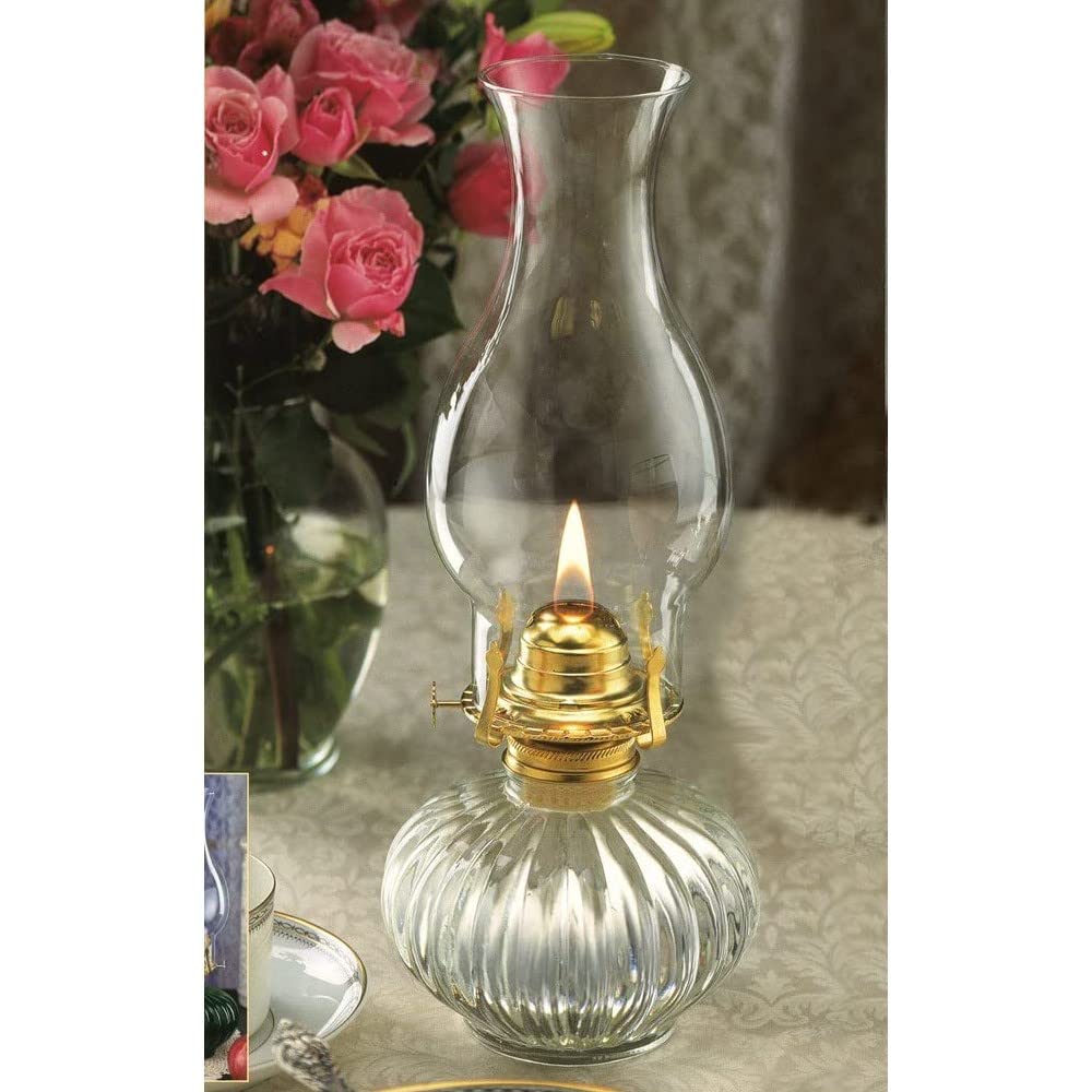 Vintage Indoor Oil Lamp, Hurricane Lamp, Emergency Kit, Paraffin Oil Rain Lamp, Lamplight Farms Ellise Oil Lamp, 1 Count