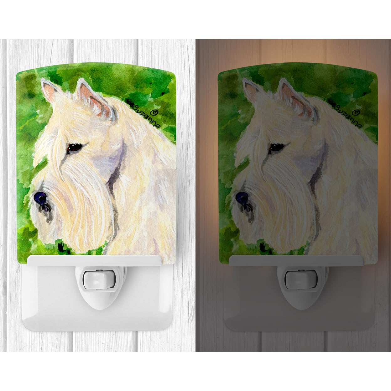 Carolines Treasures Ceramic Night Light, Scottish Terrier, UL-Certified, 6x4x3 inches, Model SS8791CNL, Multicolor