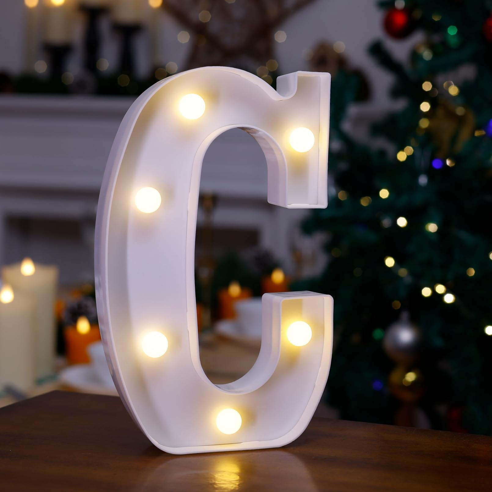 TRONSBOO LED Marquee Sign Light Up Letters, Alphabet Light Up Letters Sign, Battery Powered LED Letter Lights for Night Light, Wedding, Birthday, Party, Christmas or Home Decor (Letter C)