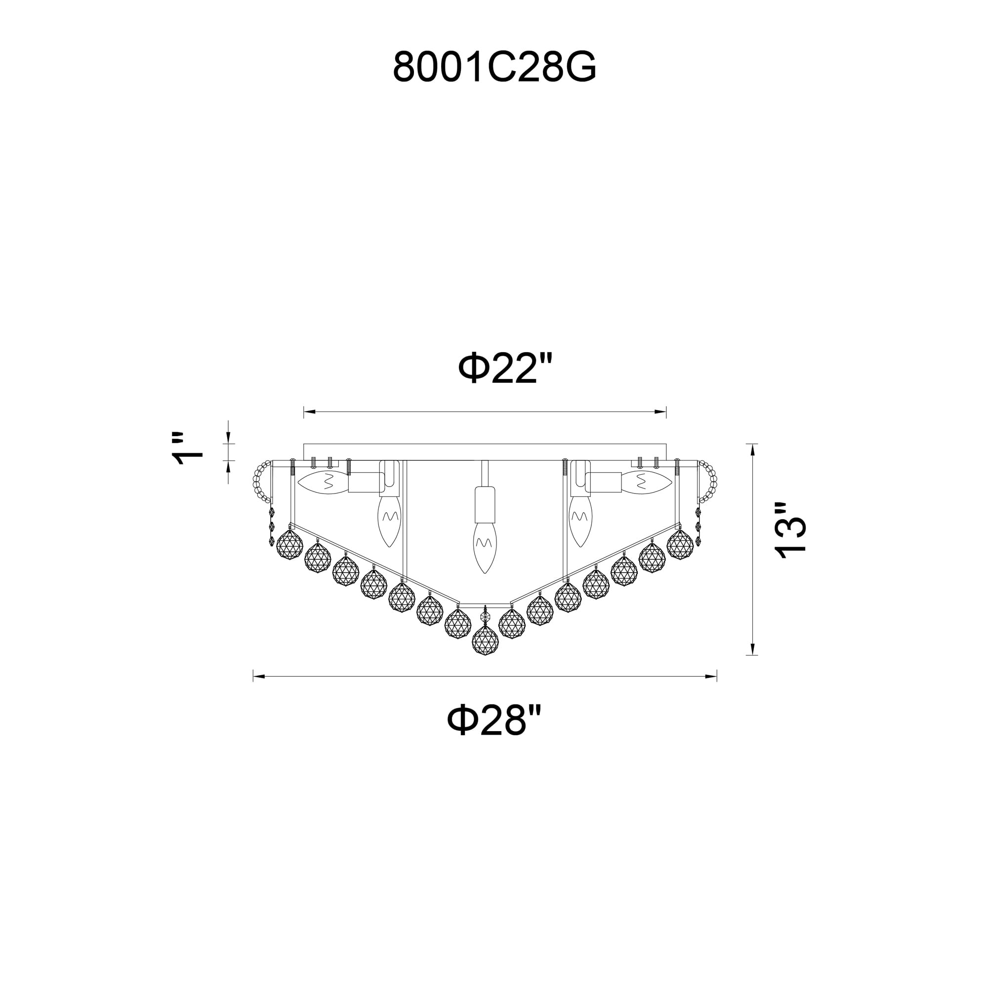 CWI Lighting Empire 15 Light Transitional Metal Flush Mount in Chrome