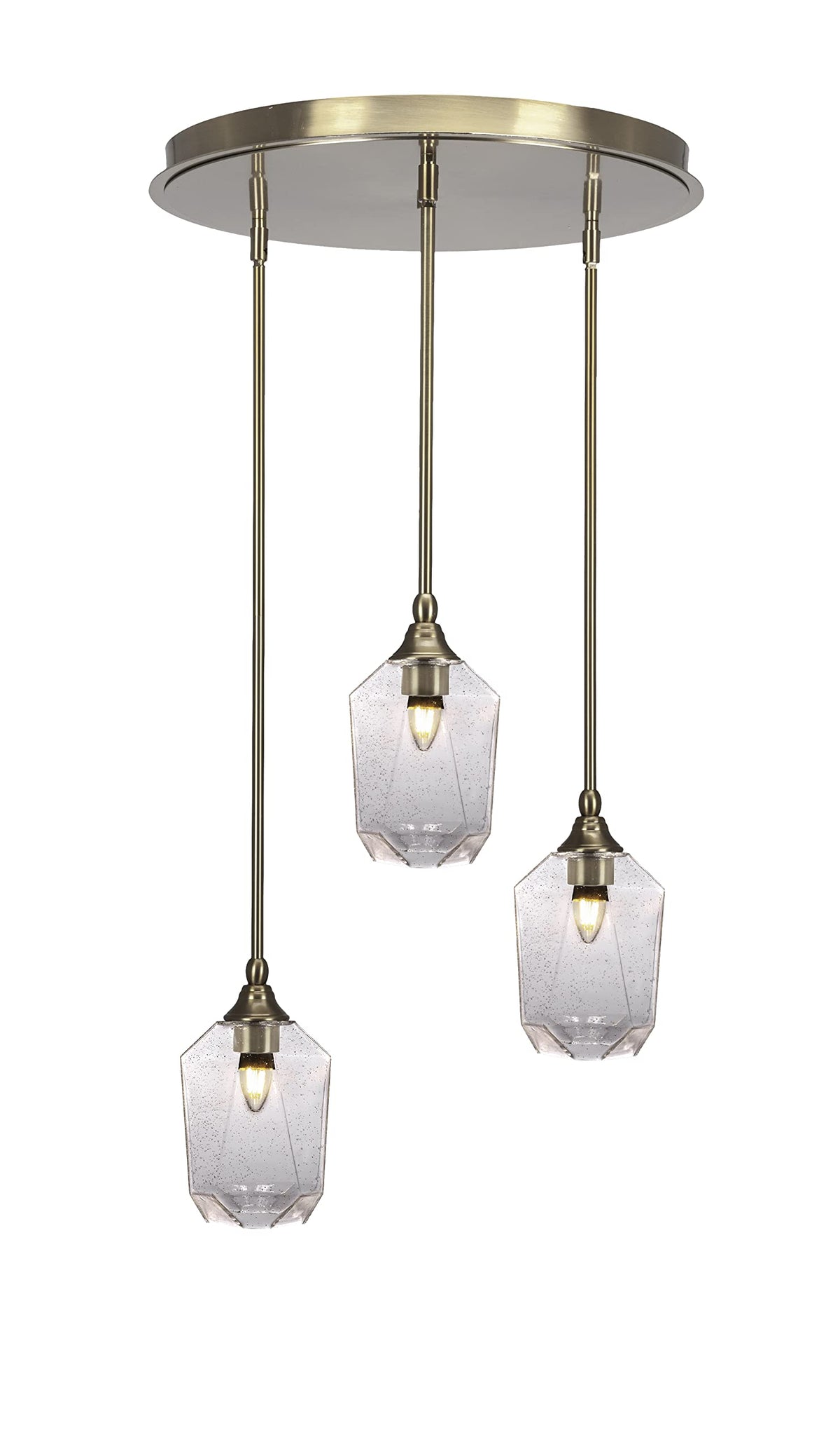 Empire 3 Light Cluster Pendalier in New Age Brass Finish (2183-NAB-4460)