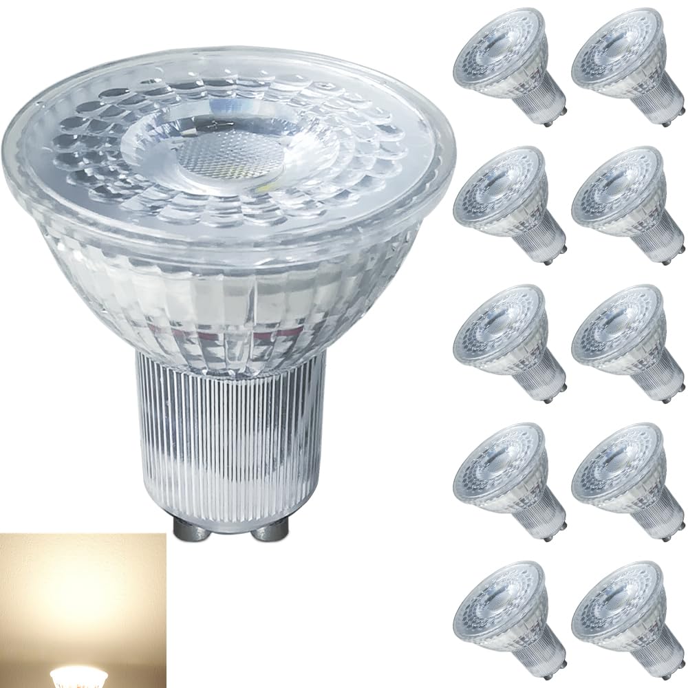 MR16 GU10 LED Bulb, Dimmable COB Light 5 Watt 400 Lumen, 120 Degree Beam Angle, 40W Halogen Bulbs Equivalent, Warm White 3000K, 