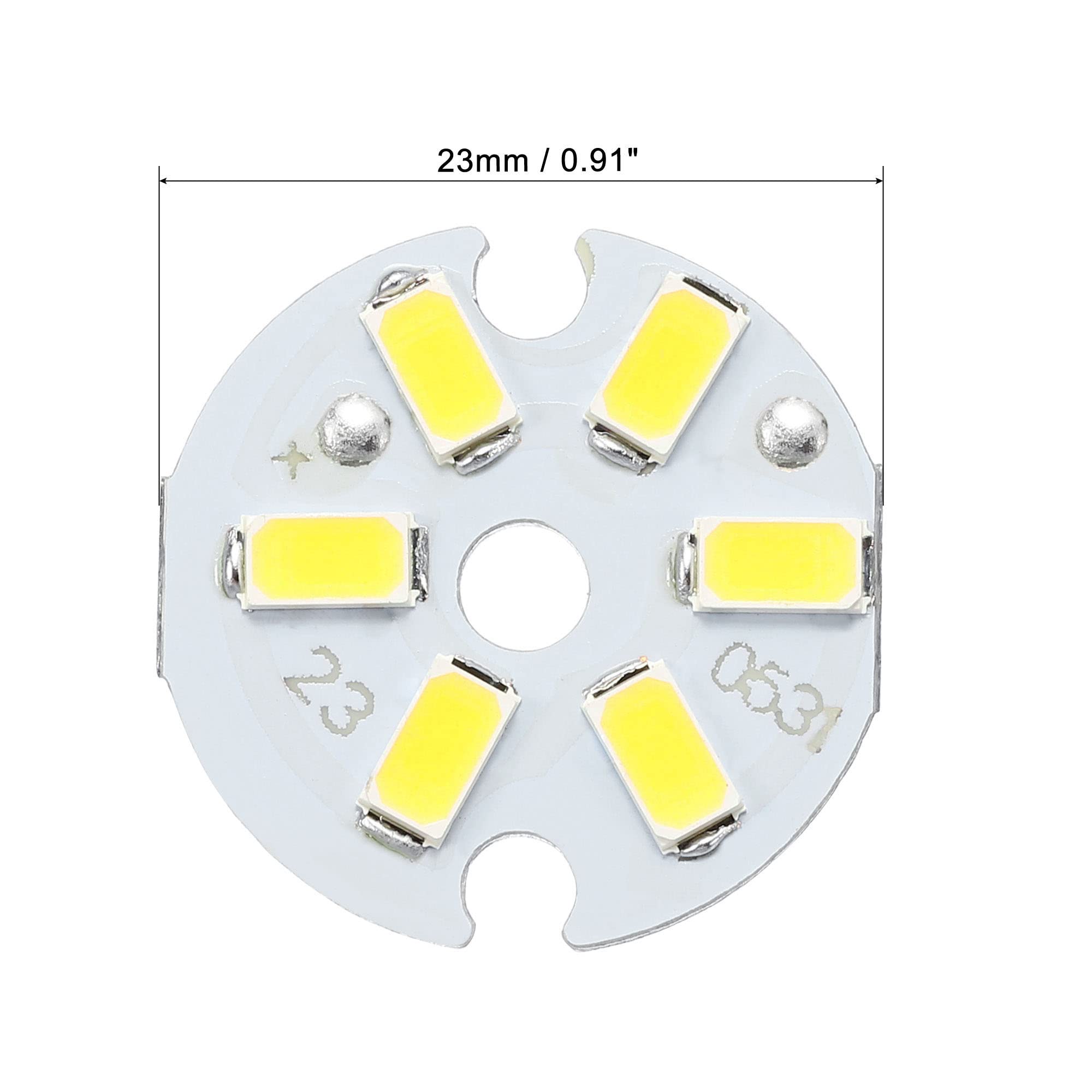 Meccanixity Cob Led Light Chip Bead 3W 120Lm 6000-6500K 23Mm 9-11Vdc Energy Saving Bulb For Spotlight Floodlight Replacement Whi