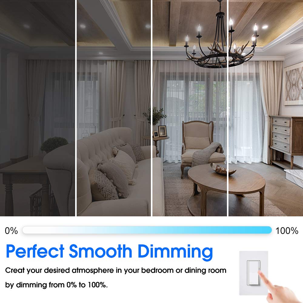 Energetic 12 Pack 60 Watt Dimmable Led Chandelier Light Bulb, 500Lm, 5000K Daylight Ca11 Filament Led Candle Light Bulb, E12 Bas