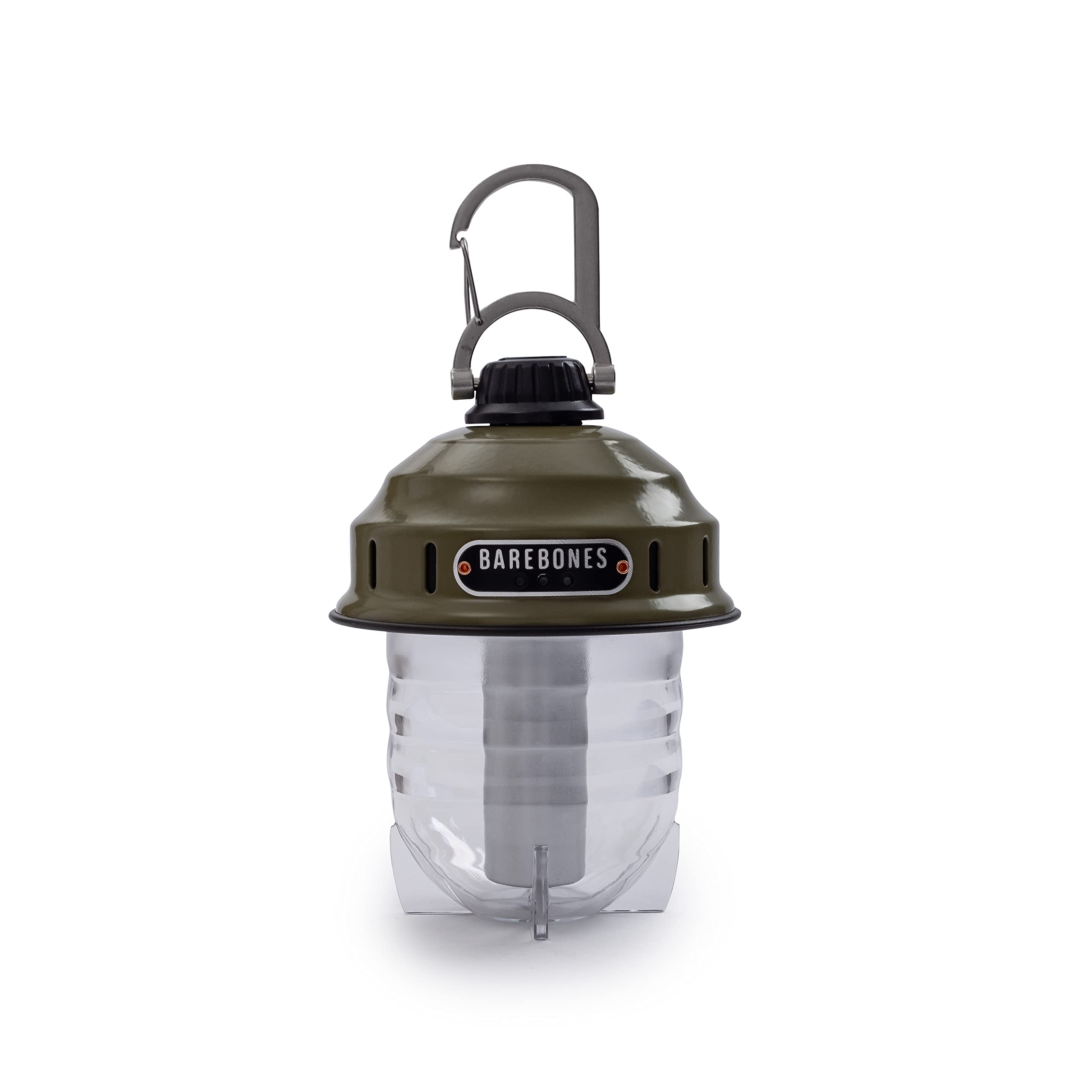 Barebones Beacon Hanging Light - Olive Drab, Rechargeable Led Camping Lantern With Adjustable Brightness - Weatherproof Vintage-