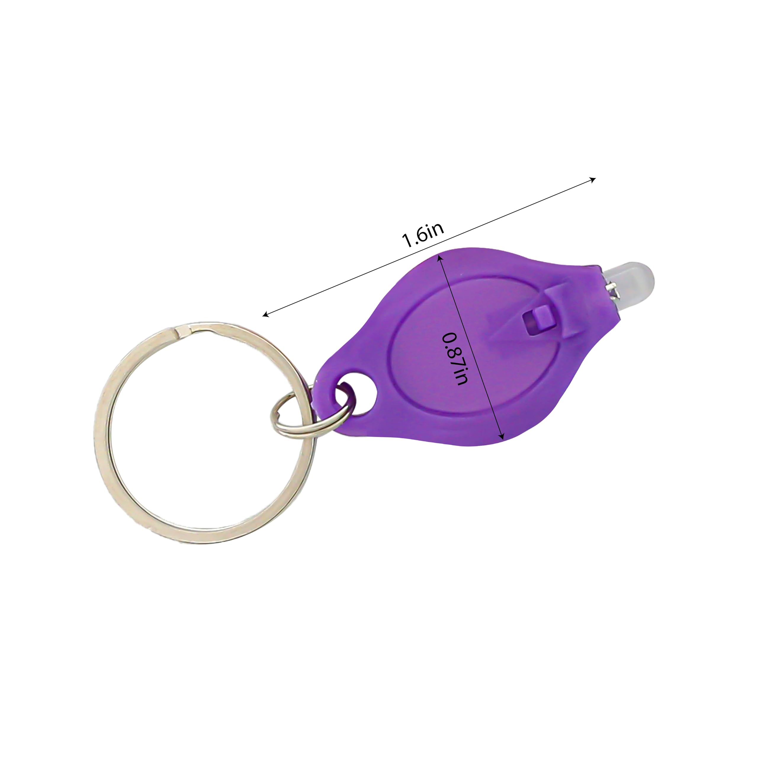 9Pcs Mini Small Led Keychain Ring Flashlight, White Rows Ultra High Bright Tiny Micro Uv Lighting Squeeze Penlight Button Bulk For Emergency, Name Tag Pocket Nurses Badge Reel Zipper, Multicolor Shell