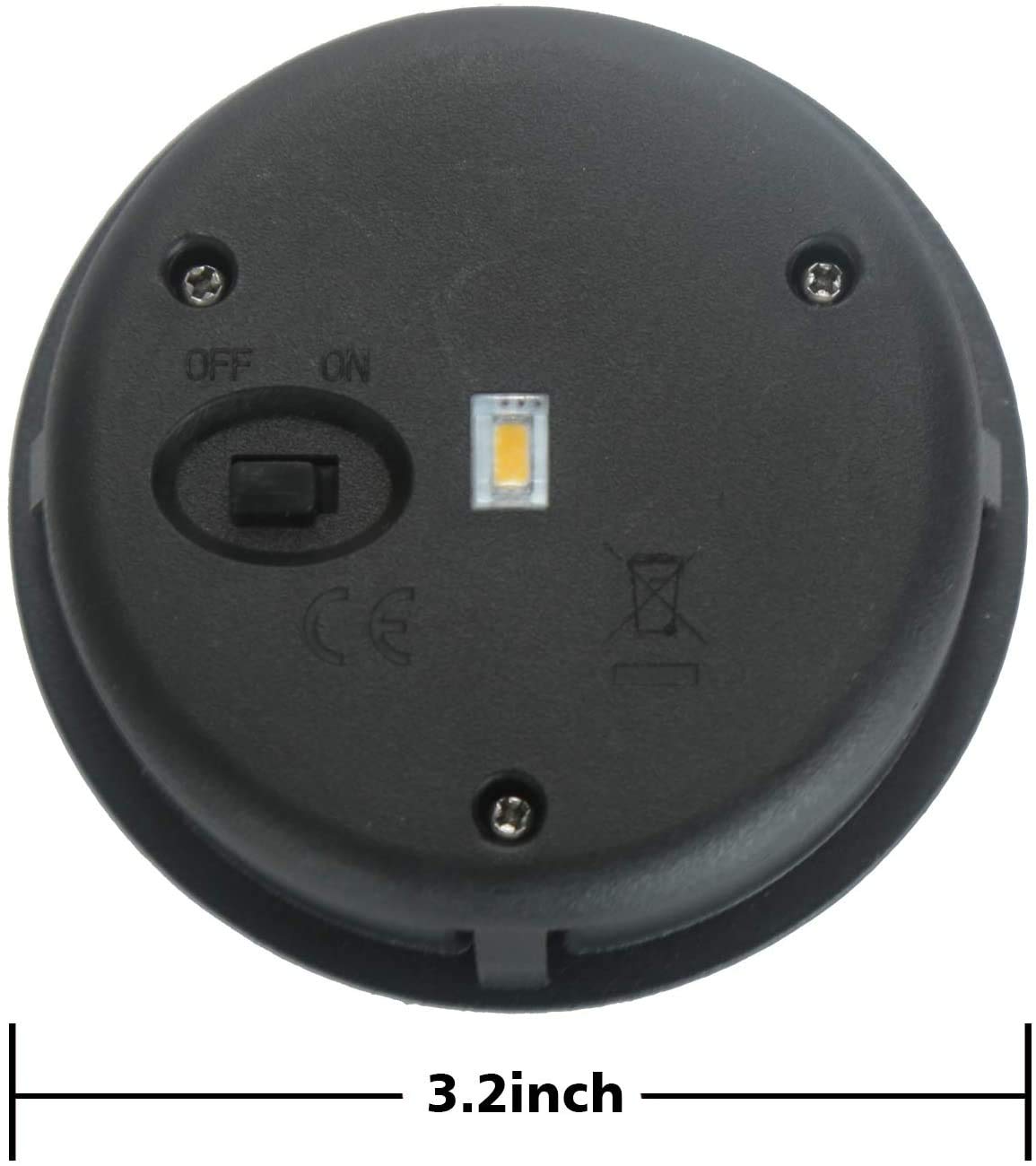 Esgarden Solar Replacement Lantern Top - Black Monocrystalline Solar Panel, Plastic Battery Compartment