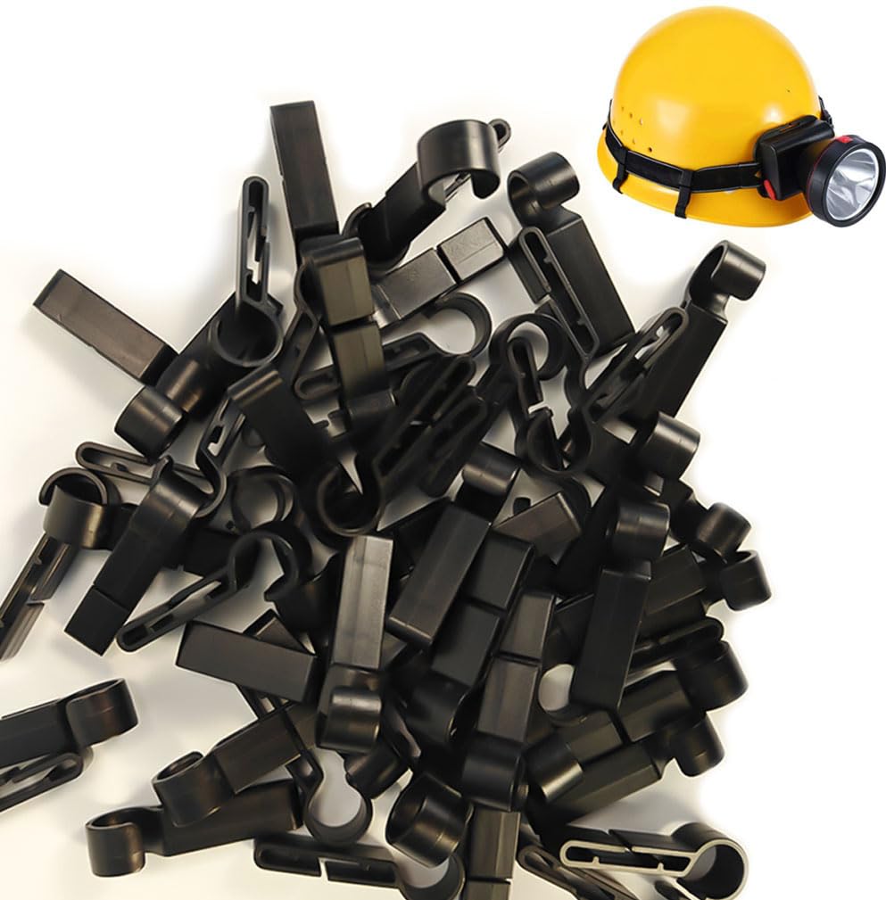 Headlamp Clips Hook Hard Hat Light Clips,Hardhat Headlamp Accessory (200)