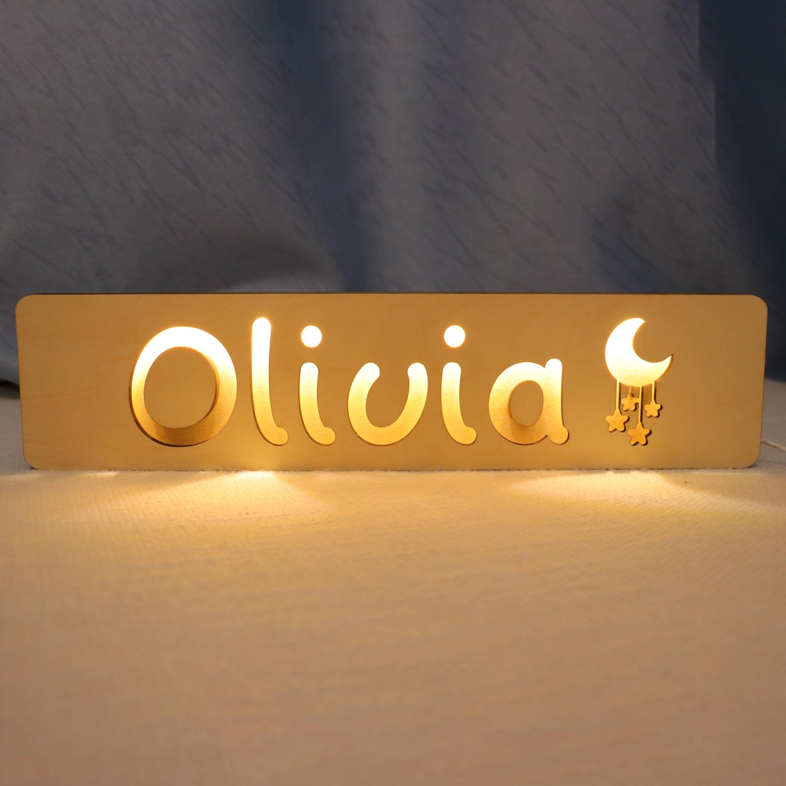 Sleeping Piggy Personalized Baby Gift Name Night Light for Kids Nursery Decor with Engraved Text Greetings On Back, Baby 1st Bir