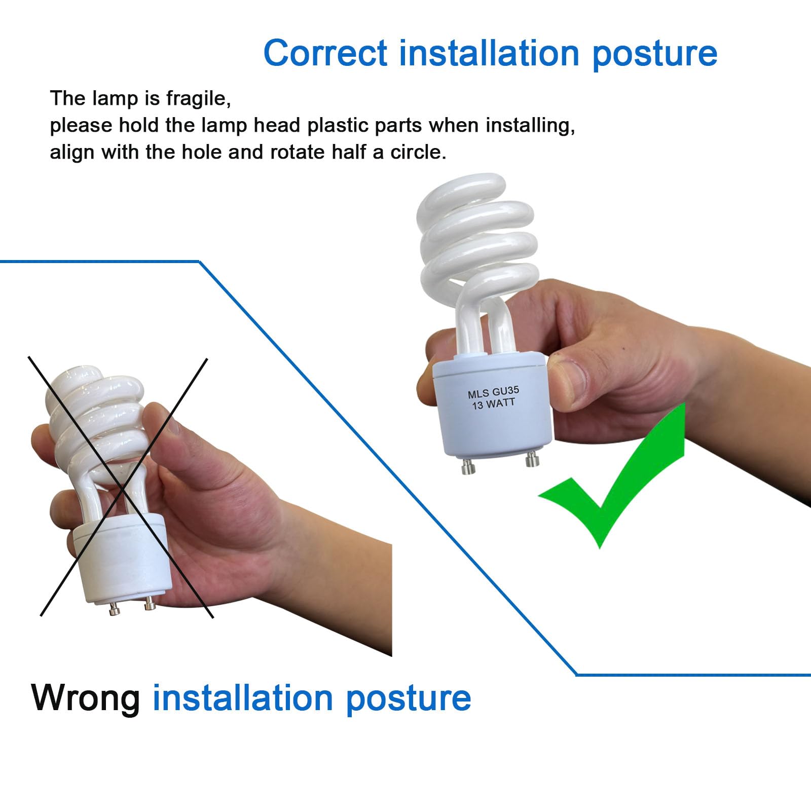 Valoisa Mls13W Gu35 Light Bulbs,Replacement For Panasonic Vql5 Exhaust Fans,Ceiling Bath Fans,Gu35 Base, 3500K,2 Pack