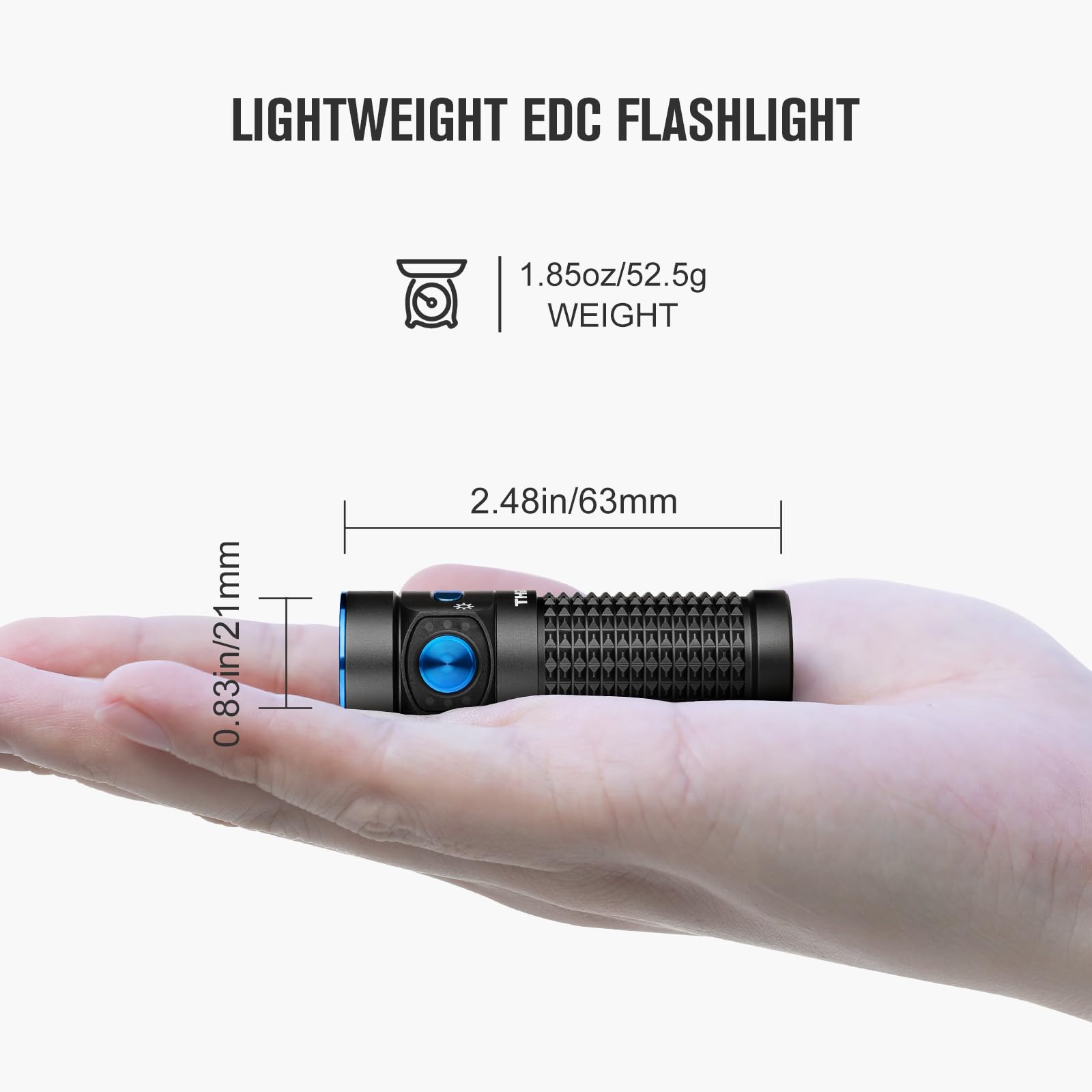 Olight Baton 4 Rechargeable Edc Flashlight, Led Light 1300 Lumens With Magnetic Charging Cable, Ipx8 Waterproof For Home, Campin