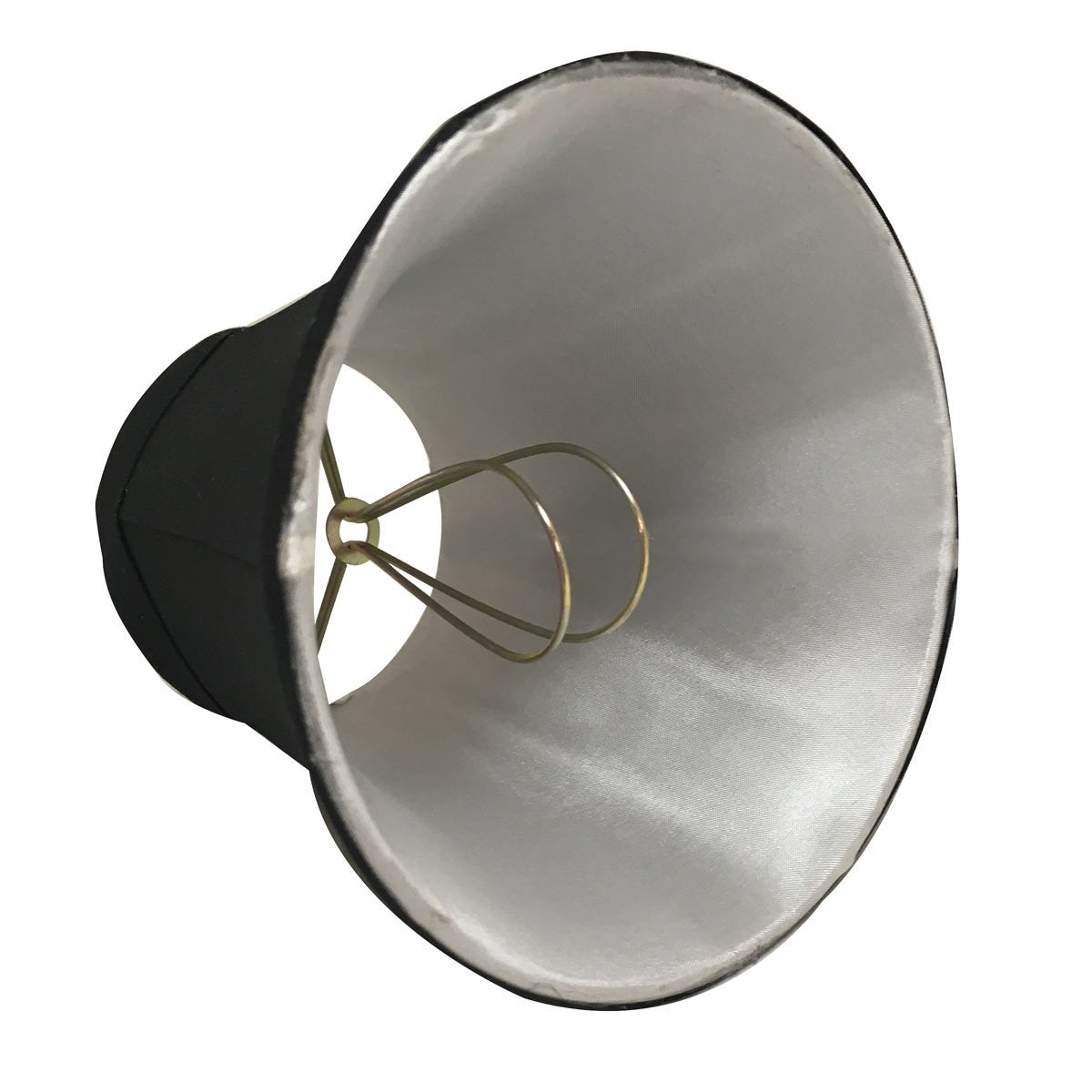 Royal Designs, Inc. Clip On Soft Bell Chandelier Lamp Shade Flame Clip Fitter, Cso-1024-5Blk/Wh-6, 3 X 5 X 4.5, Black, 6 Pack