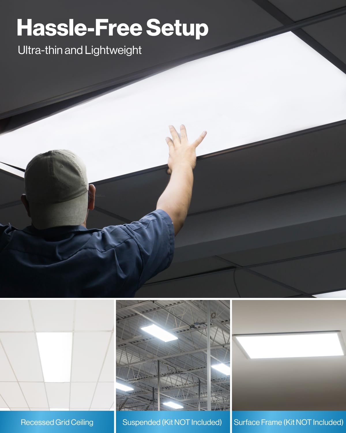 Sunco 12 Pack 2X4 Led Flat Panel Light Drop Ceiling Office Fixture, 7700 Lm, Selectable Features, 40W/50W/60W, 4000K/5000K/6000K