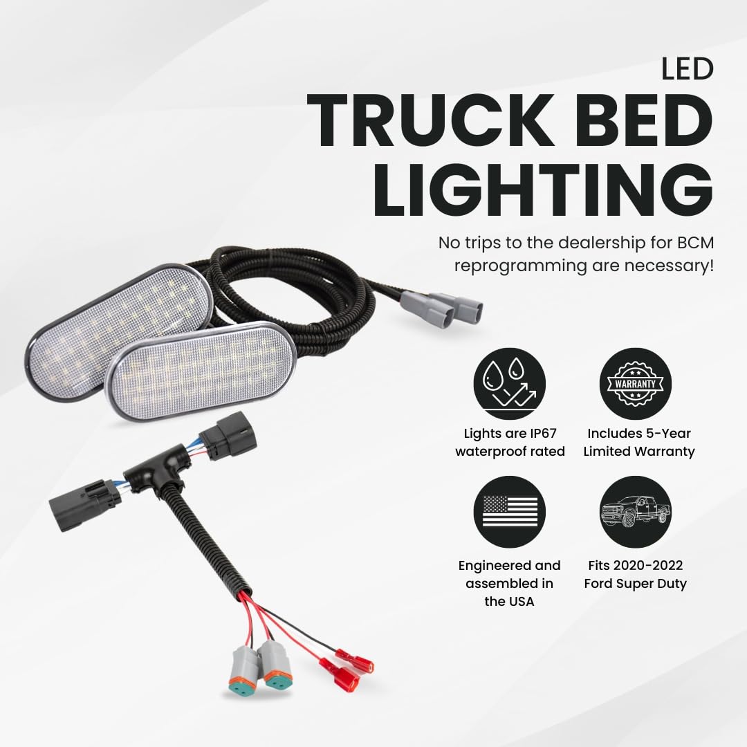 Starkey Products Oem-Style Bed Lighting Kit - Truck Bed Lights - Compatible With Ford Super Duty F250, F350, F450-2020-2022 Model Years