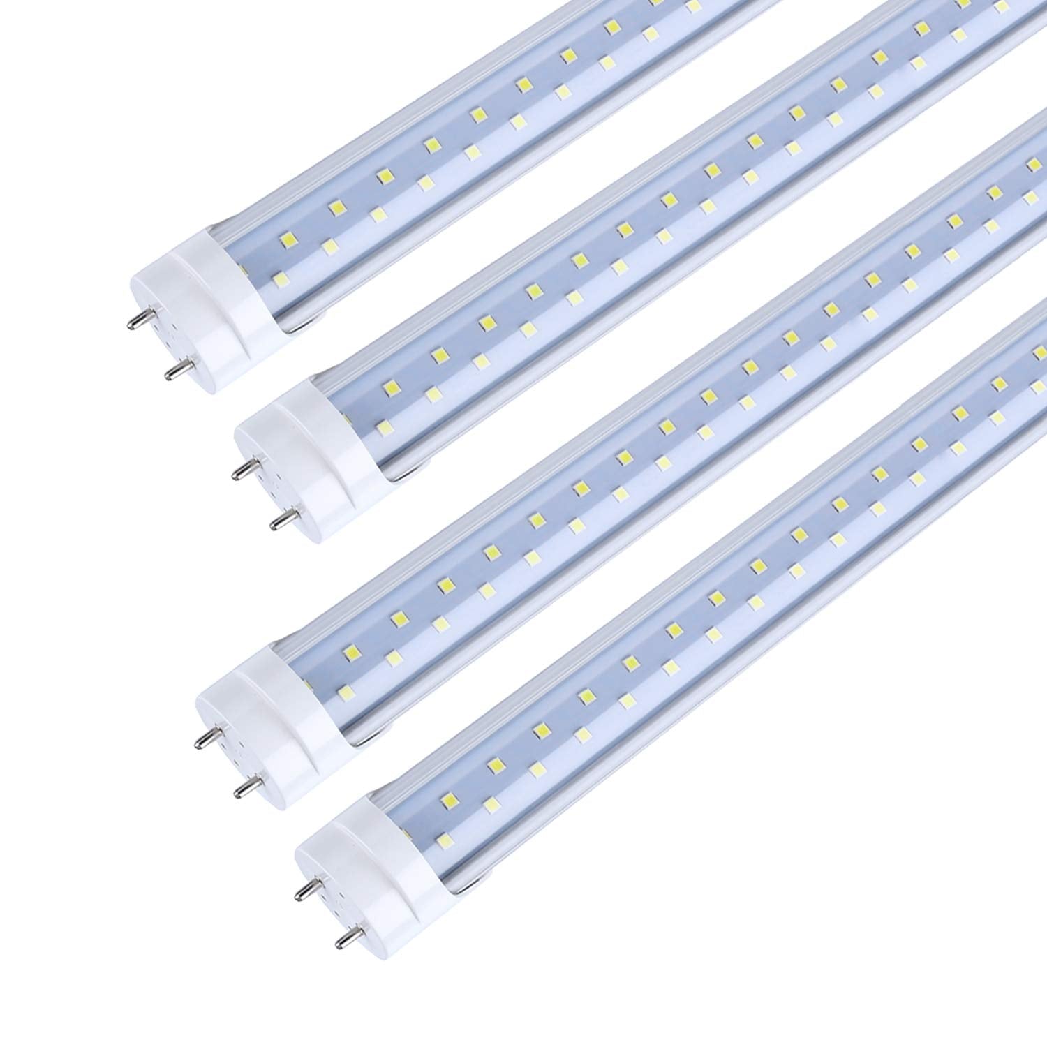 Trlife 4Ft Led Light Bulbs, T8 4Ft Led Tube Lights 28W 5000K Daylight White, 3360 Lumens Dual Row Leds Replacement For 4 Ft Fluo