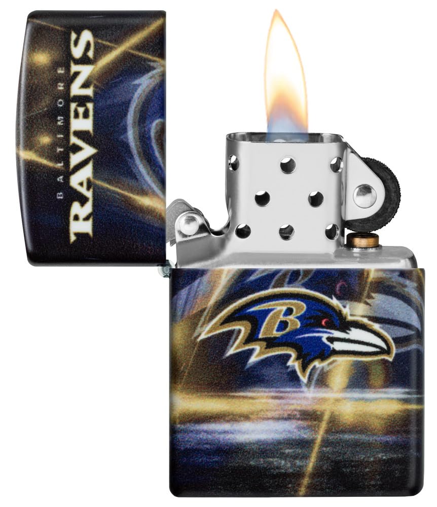 Zippo NFL Baltimore Ravens Matte Pocket Lighter - Multi Color, One Size, Official Team Merchandise