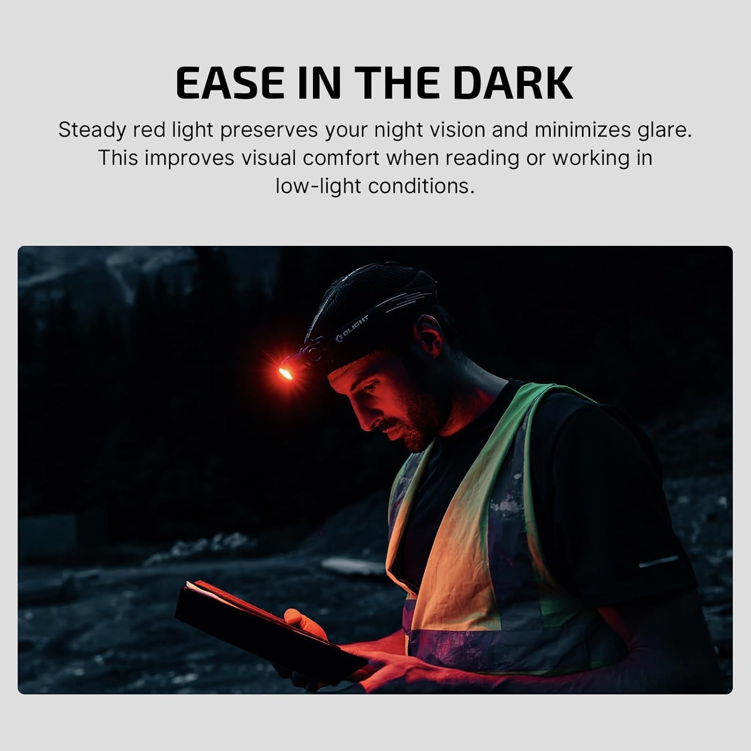 OLIGHT Perun 3 Rechargeable Headlamp - 3000 Lumens LED, Waterproof, OD Green, Model C4-OD97-BX4W, Ideal for Camping & Hiking