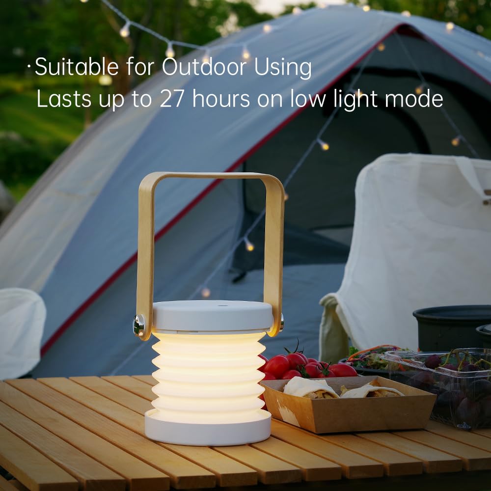 Collapsible Led Rechargeable Camping Lantern Lamp,Touch Battery Powered Light,Portable Emergency Flashlight,Suitable for Outdoor