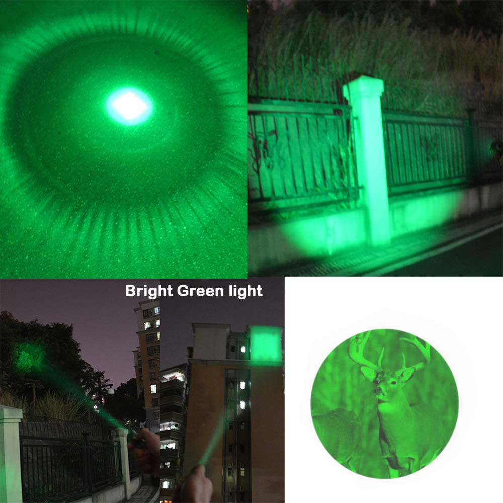 WAYLLSHINE 3-Mode Flashlight Pack of 5 - Red, Green, Blue, UV & White LED Lights, Model SK68-ColorLight-3M-5P-Multi