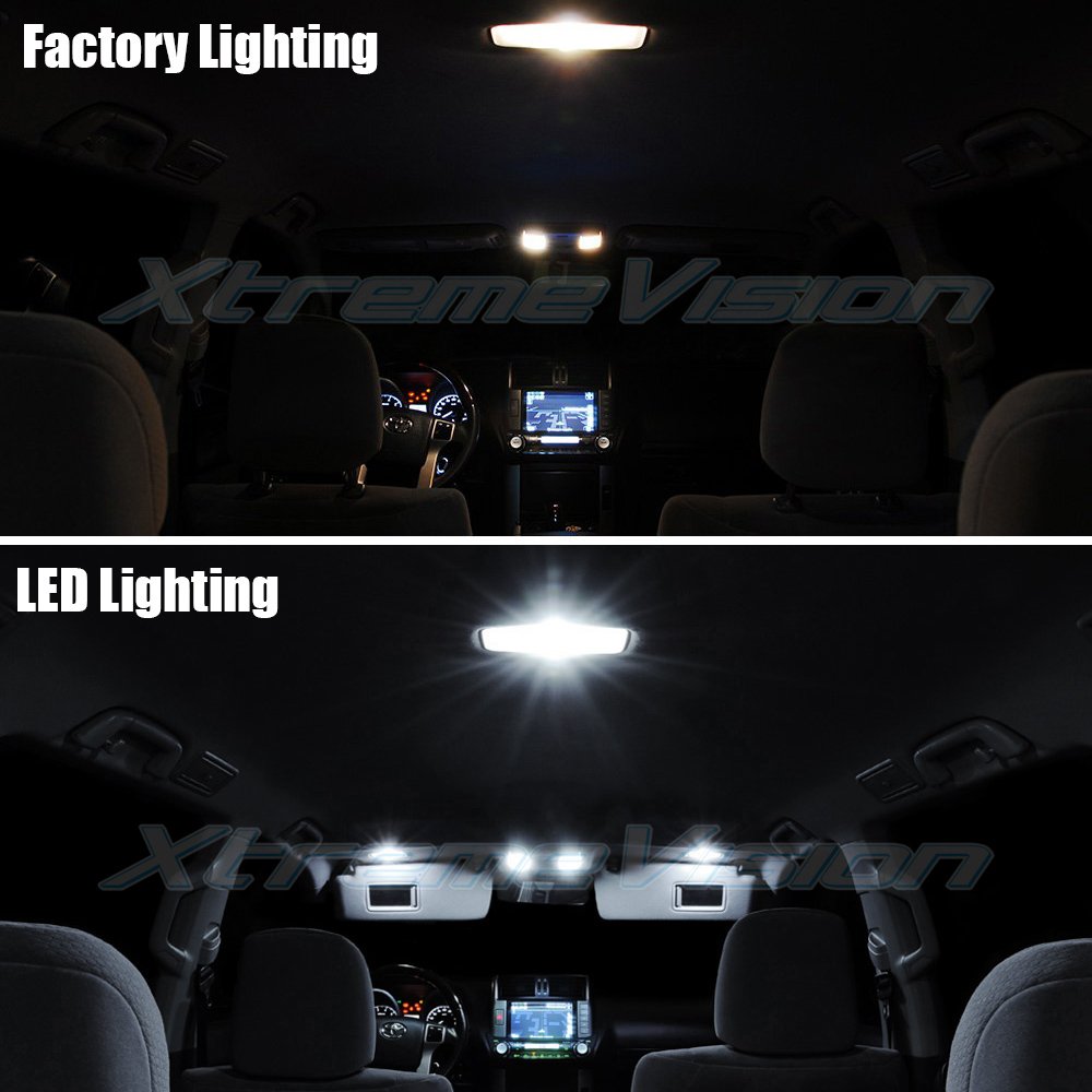 Xtremevision Interior Led For Acura Tl 2004-2008 (14 Pieces) Pure White Interior Led Kit + Installation Tool
