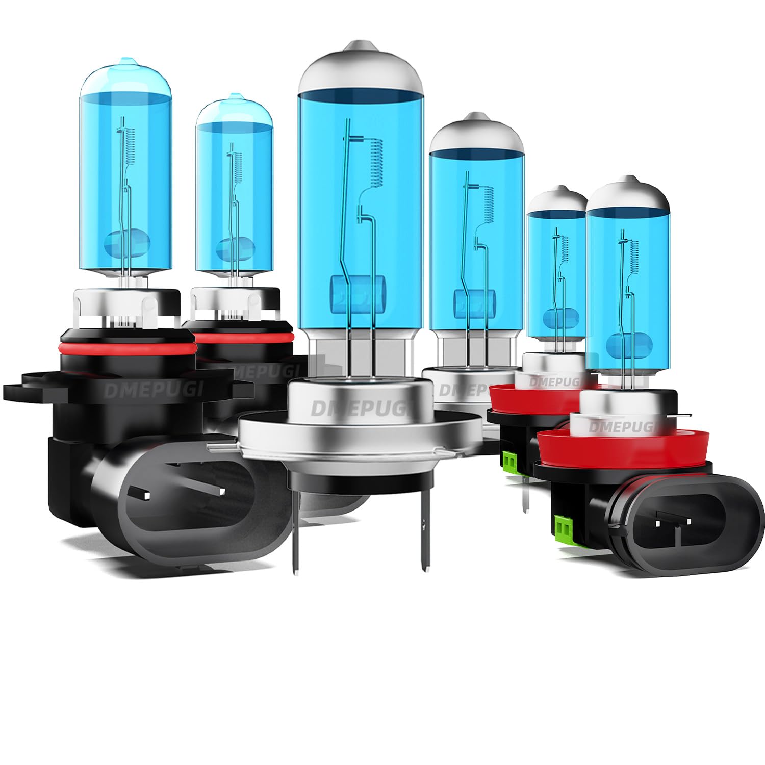 DMEPUGI Compatible With Mazda CX-7 2007-2012, 9005 High Beam + H7 Low Beam + H11 Fog Lights Halogen Light Bulb Combo,Bright Halo