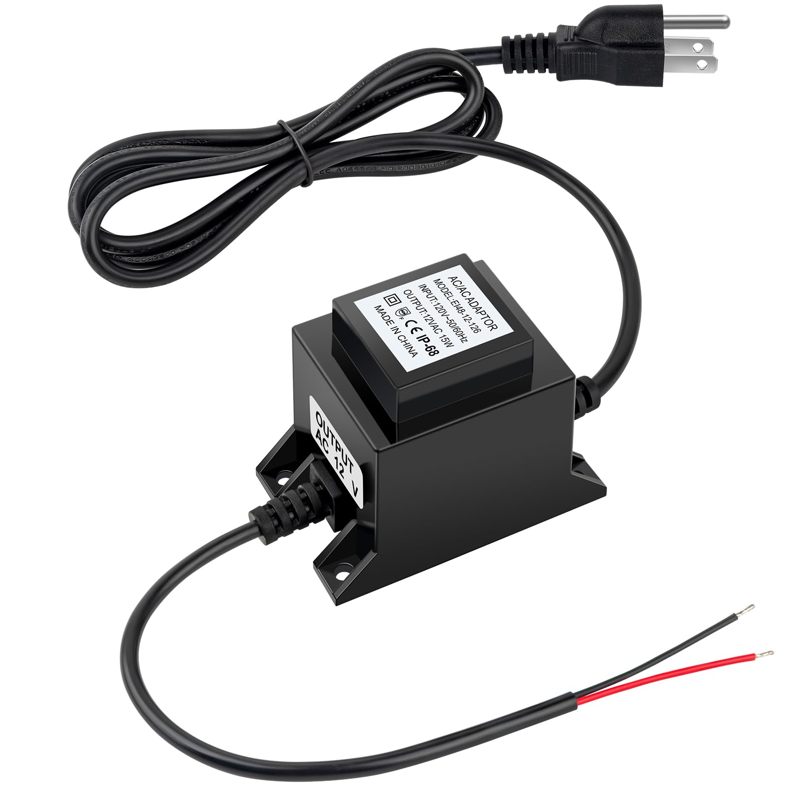 Karyoosi Low Voltage Landscape Transformer, Outdoor Low Voltage Transformer 110/120V AC to AC 12V 1.26A 15W, Power Supply Waterp