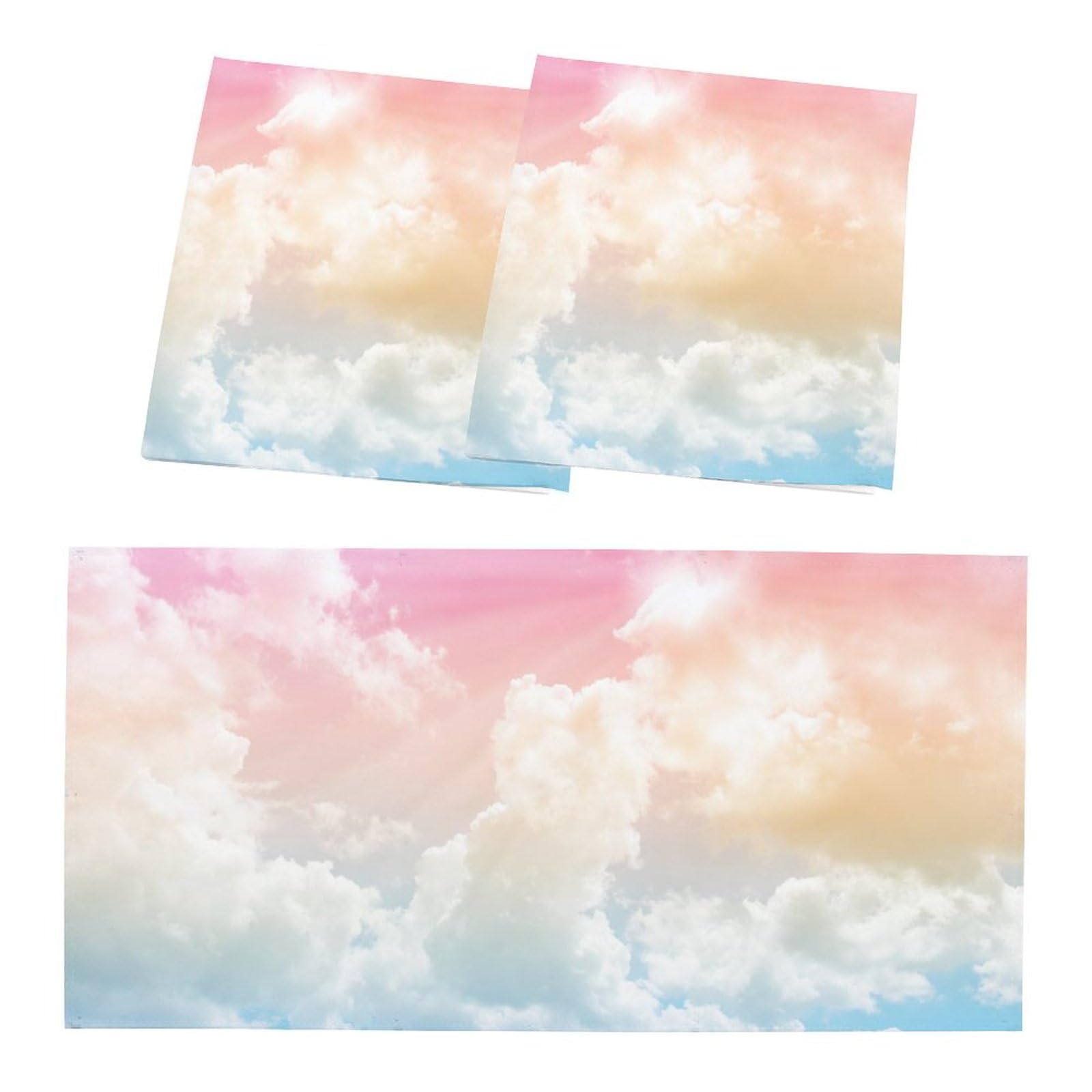 2Pcs Fluorescent Light Covers For Classroom Ceiling Lights Magnetic Light Covers,Fluorescent Light Filters For School Home Office Drop Ceiling Lamp Decor Light Filters 4X2Feet(Evening Glow Cloud)