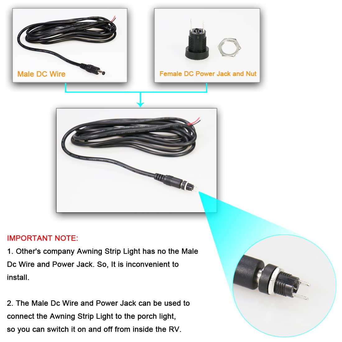 Seagenck RV LED Awning Light Strip, 5m (16.4ft), DC 12V, Blue - Ideal for Campers, Motorhomes, Food Trucks, and Outdoor Events