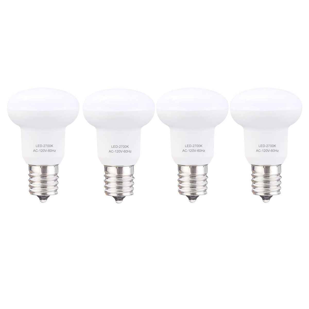 R14 E17 Led Bulb, 3W(25 Watt Incandescent Equivalent), 2700K Warm White Not-Dimmable Intermediate Base Led Light Bulb, 120V, 4 P