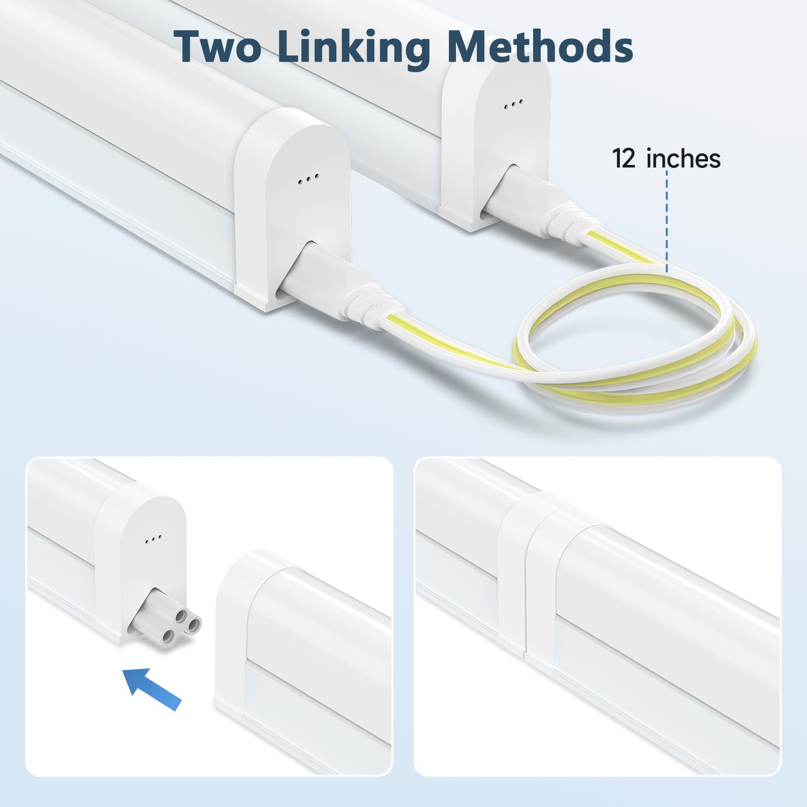 SHINESTAR 20-Pack 4FT Linkable LED Shop Lights, 6500K Bright White, 18W, Aluminum, Corded with ON/OFF Switch