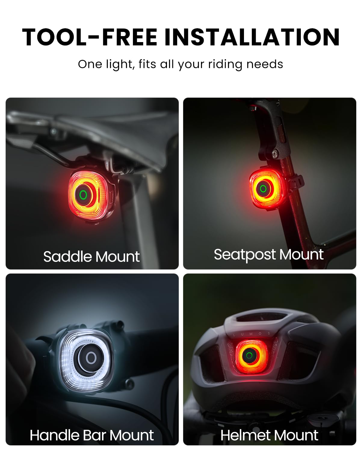 Magicshine SEEMEE 150 MAG Rear Bike Light - USB-C Rechargeable, IPX6 Waterproof, Night Riding Safety Light