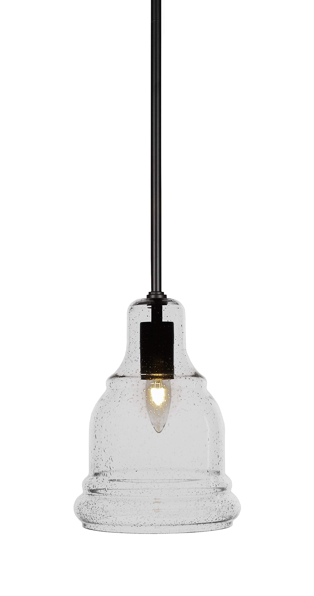 Toltec Lighting Palisade 1 Light Pendant in Matte Black (81-MB-4560)
