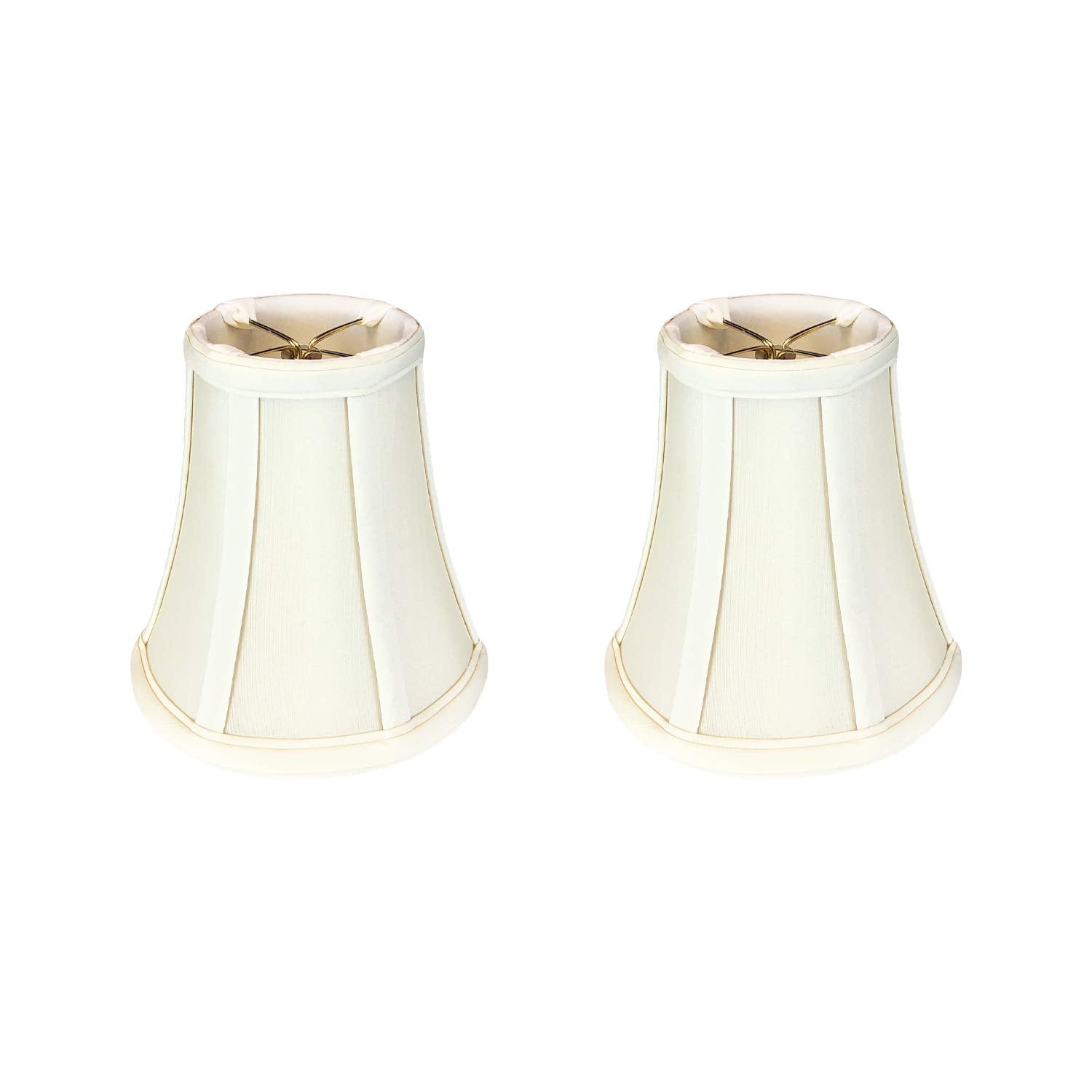 Royal Designs, Inc. True Bell Lamp Shade with Flame Clip Fitter, BS-704FC-6EG-2, Eggshell, 3.5 x 6 x 6.25, Set of 2