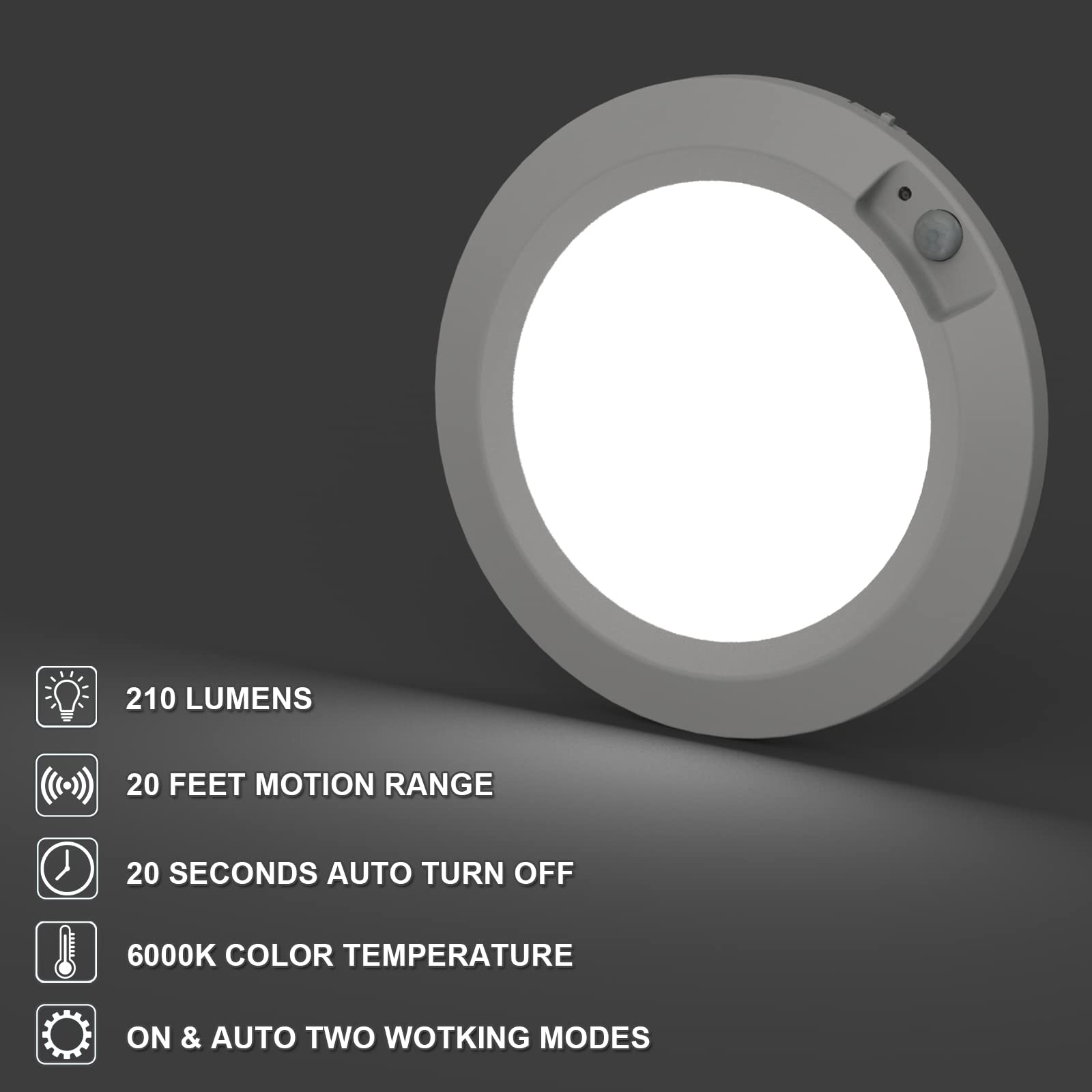Awanber Motion Sensor LED Closet Lights, 210LM, Battery Operated, 1 Pack, Cool White, Model: 5bea2b2e-4f84-4c45
