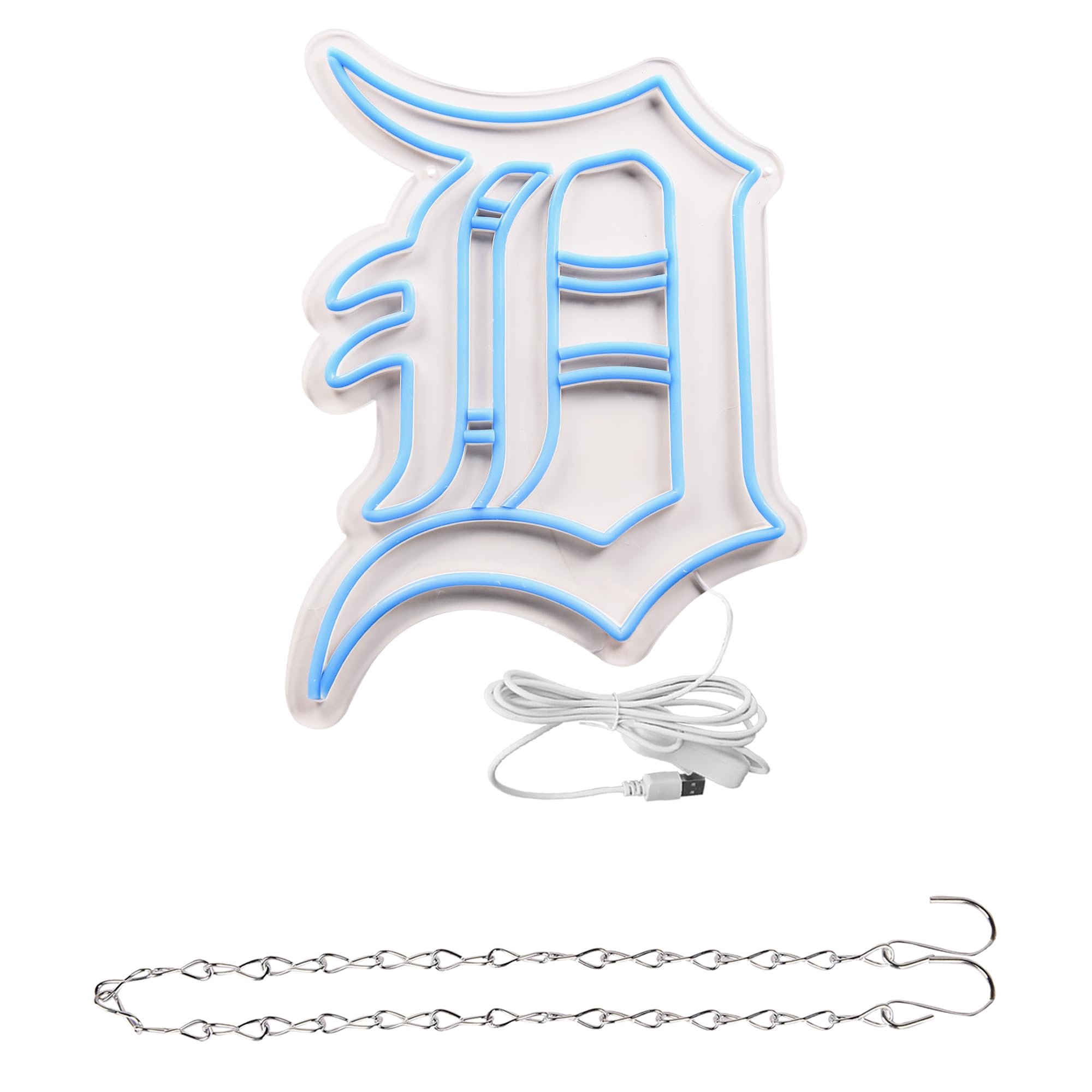 Brineon Baseball Neon Sign - LED Wall Decor, 16.1x11.8in, Acrylic, Blue-T, USB Powered, Ideal for Man Cave, Garage, Bar, Party, Gifts